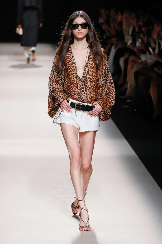ALEX RIVIÈRE Alessandra Blouse Leopard One Size