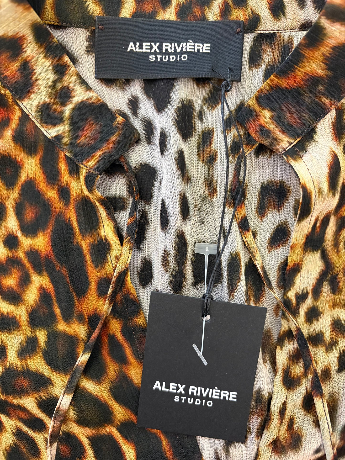ALEX RIVIÈRE Alessandra Blouse Leopard One Size