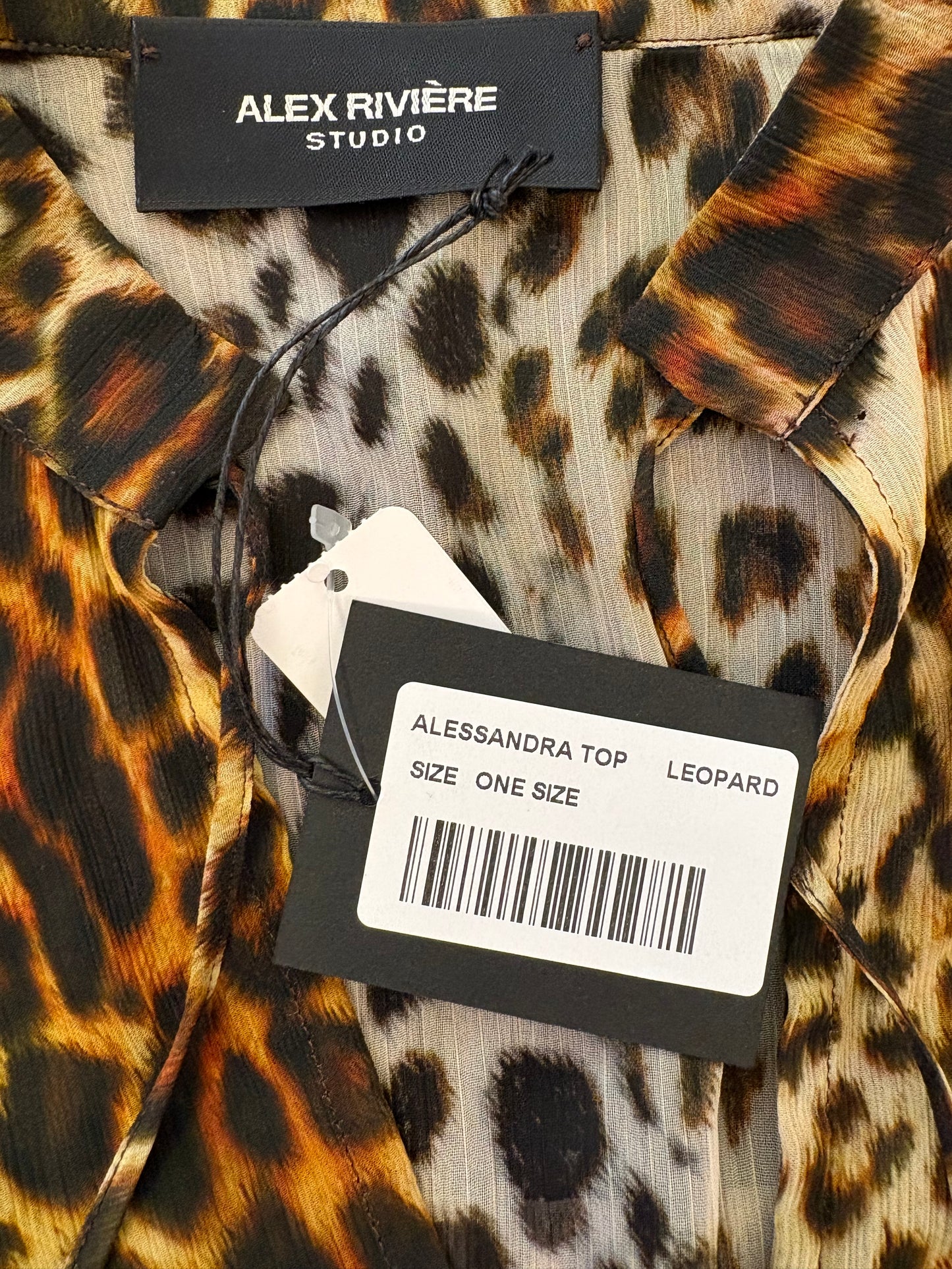 ALEX RIVIÈRE Alessandra Blouse Leopard One Size
