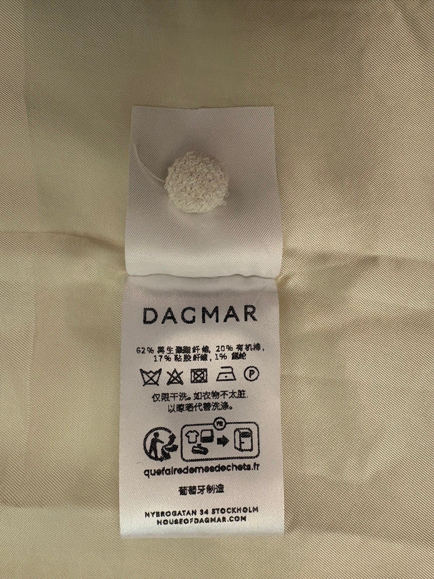 HOUSE OF DAGMAR Open Back Bouclé Top Size 36