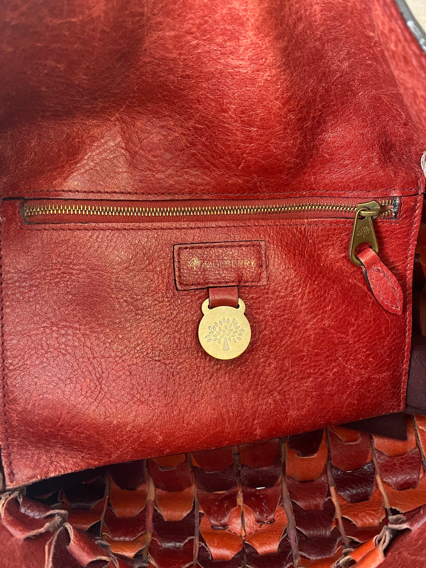 MULBERRY Jemma Rio Hobo Vintage Red Bag