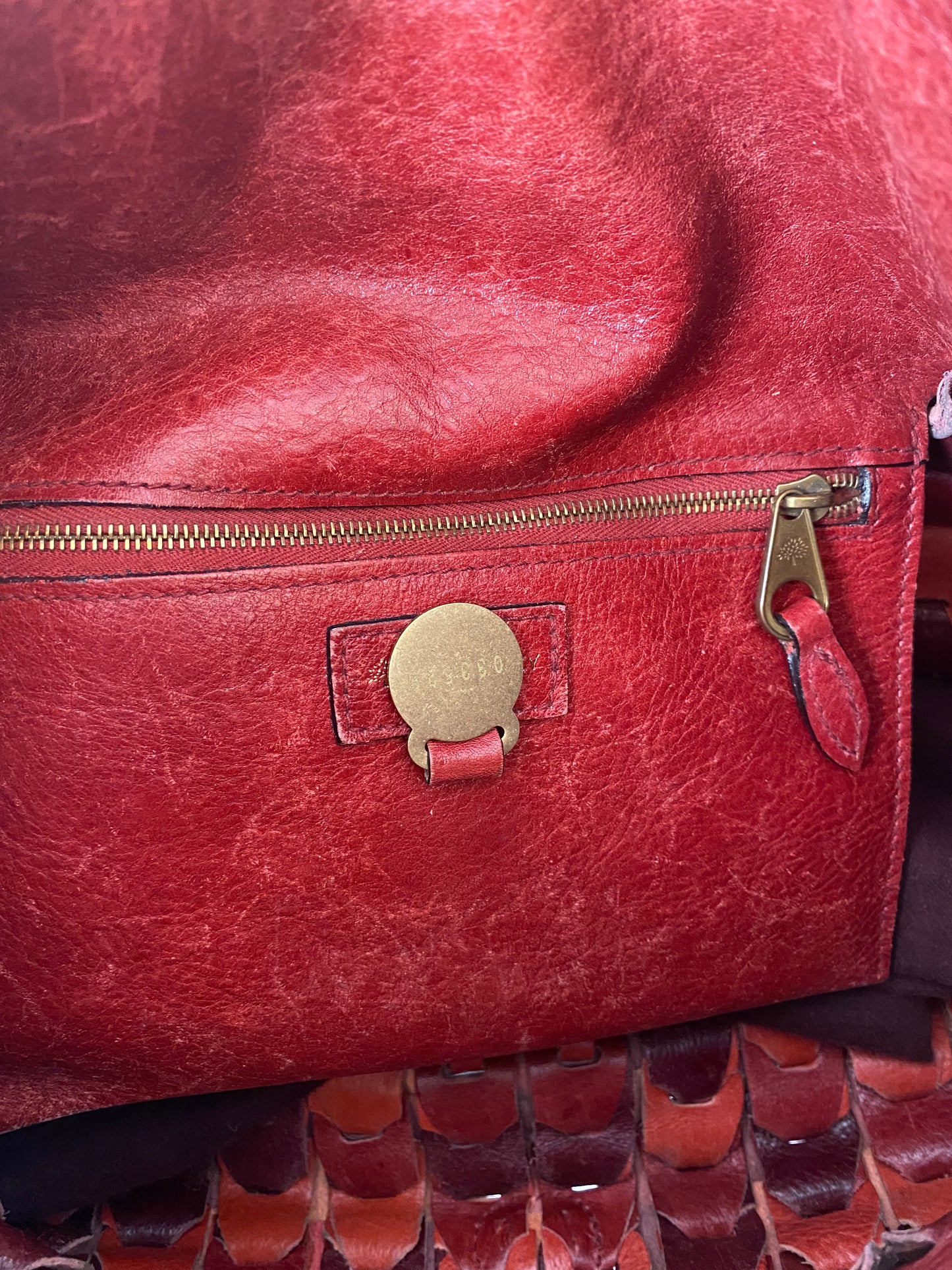 MULBERRY Jemma Rio Hobo Vintage Red Bag