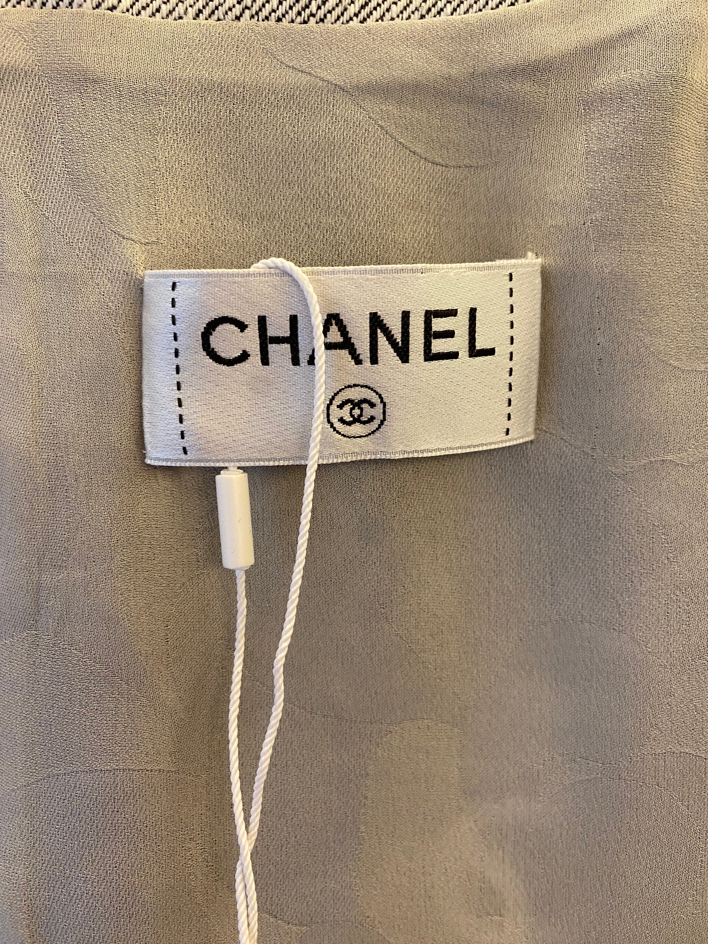 CHANEL 22S Runway CC Denim Dress Size 36
