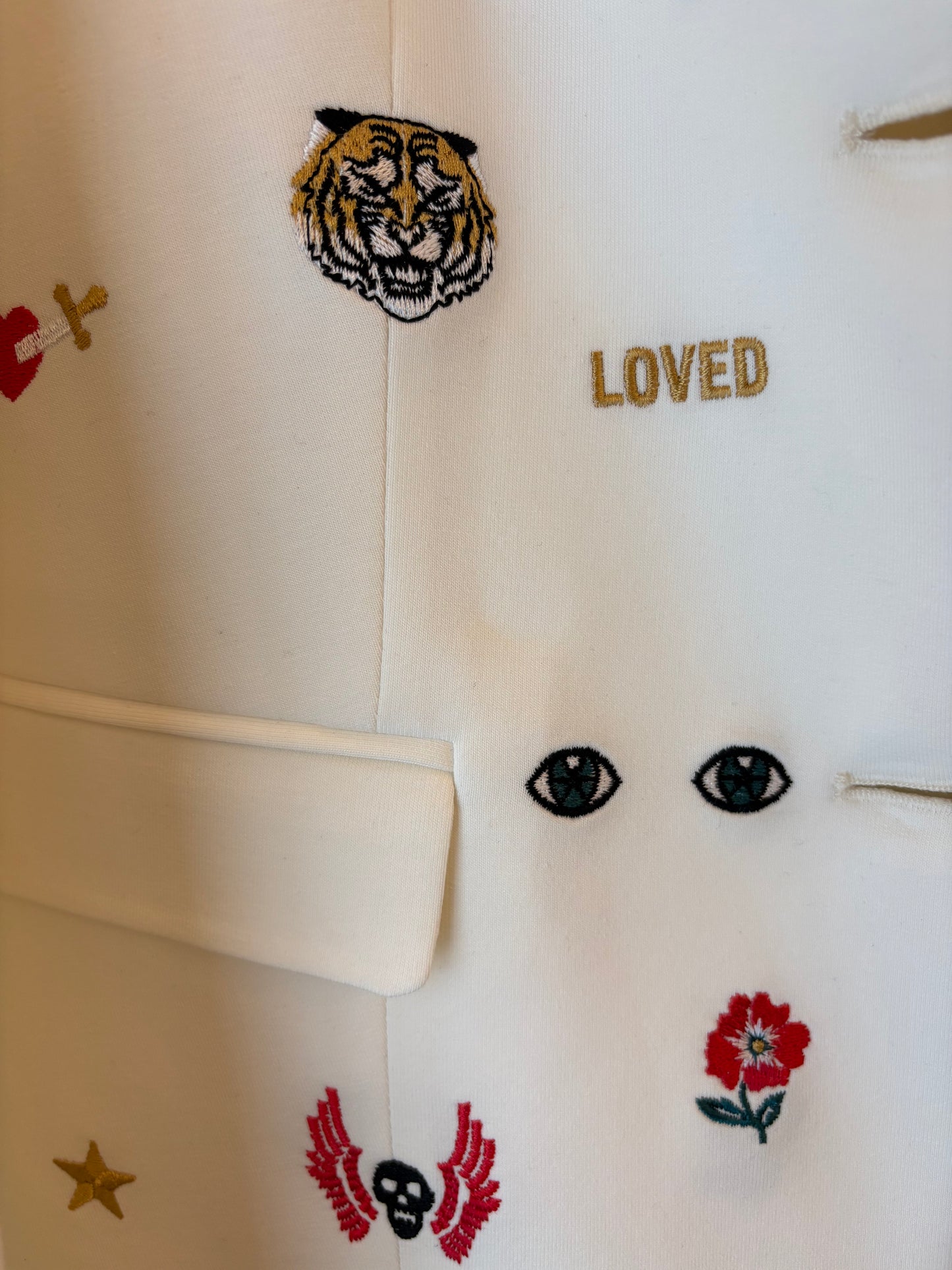 GUCCI “Loved” Embroidered Blazer Size 36