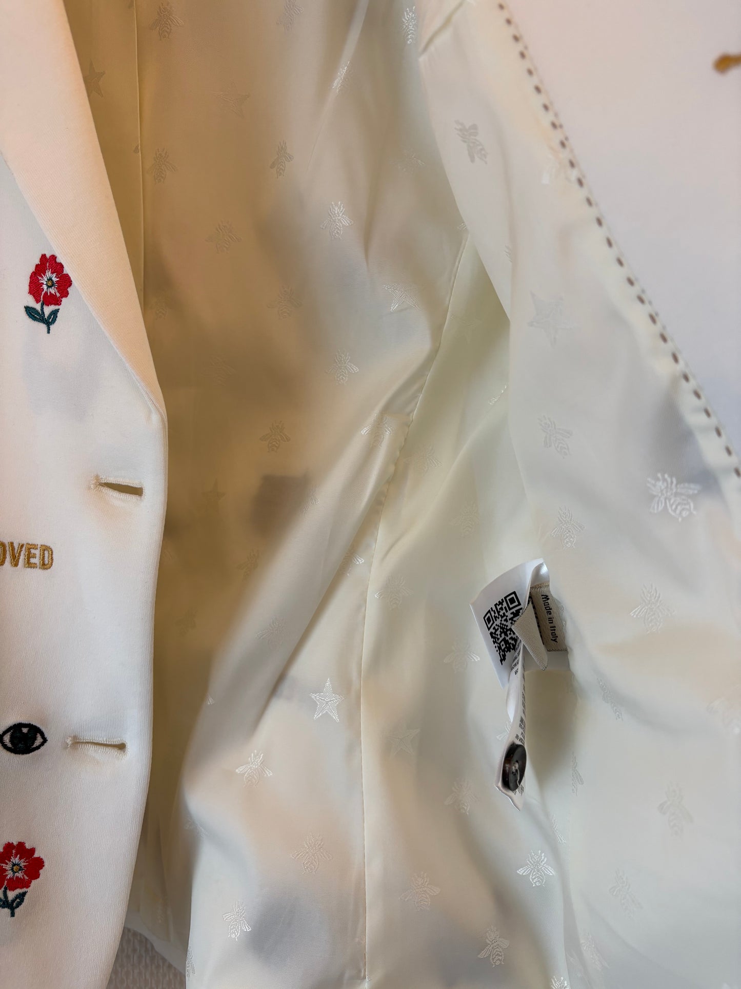 GUCCI “Loved” Embroidered Blazer Size 36