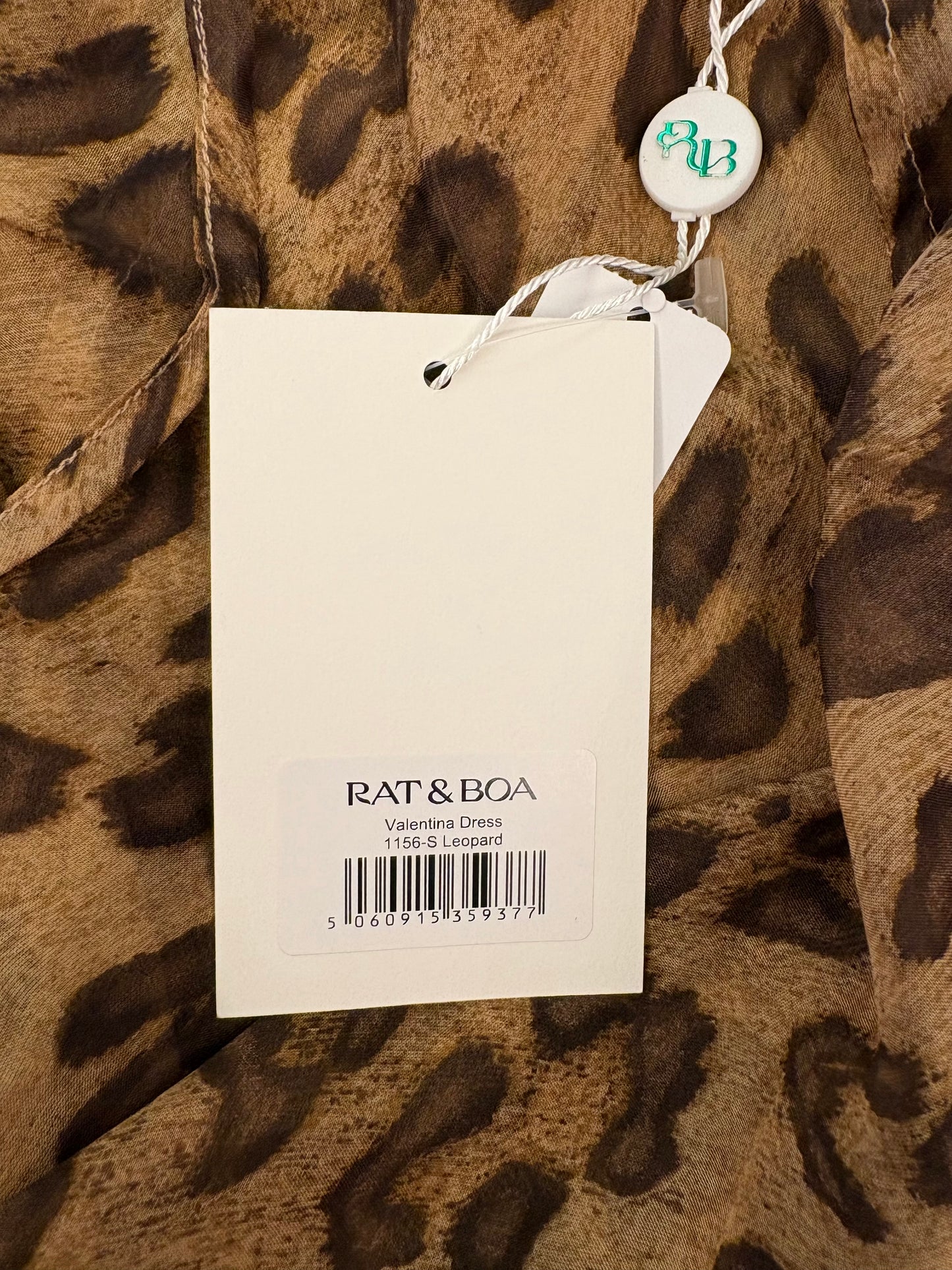 RAT & BOA ”Valentina” Silk Leopard Dress Size S