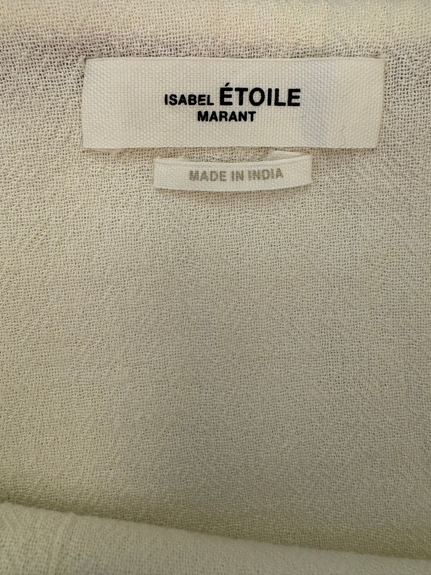 ISABEL MARANT ÉTOILE Embroidered Cotton Mini Skirt in Cream Size 36