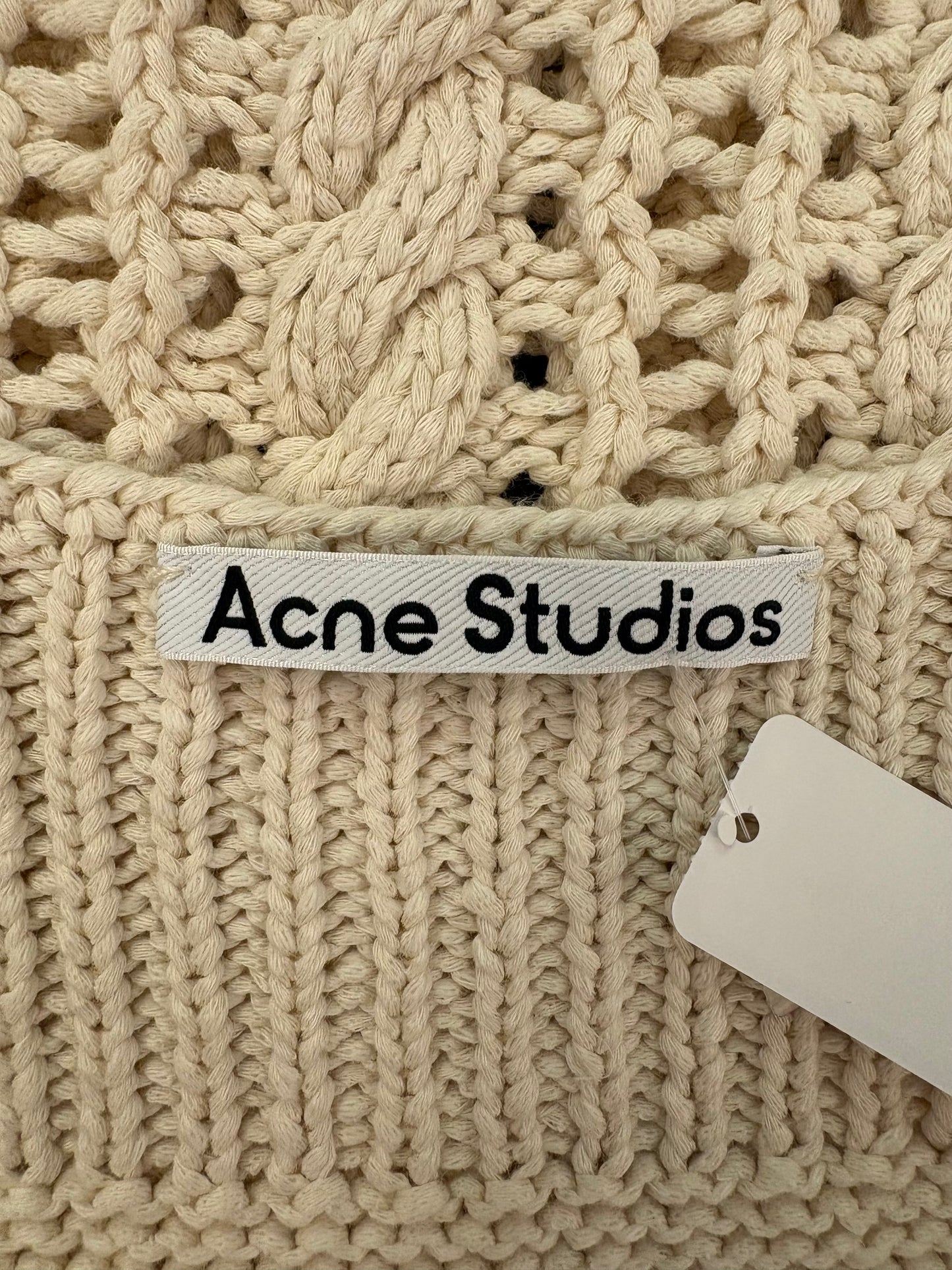 ACNE STUDIOS Knit Cotton Mini Dress Size S