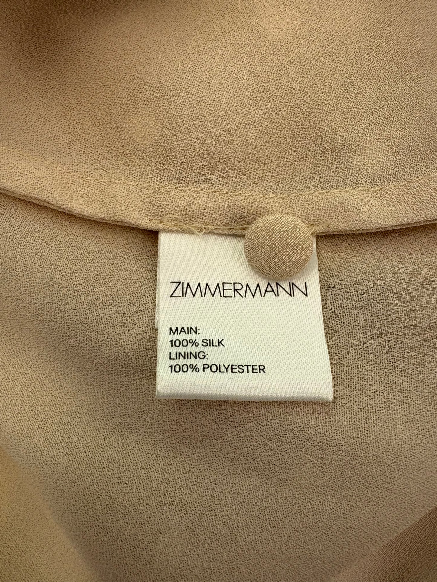 ZIMMERMANN Swiss-Dot Silk Playsuit Beige Size 1/S