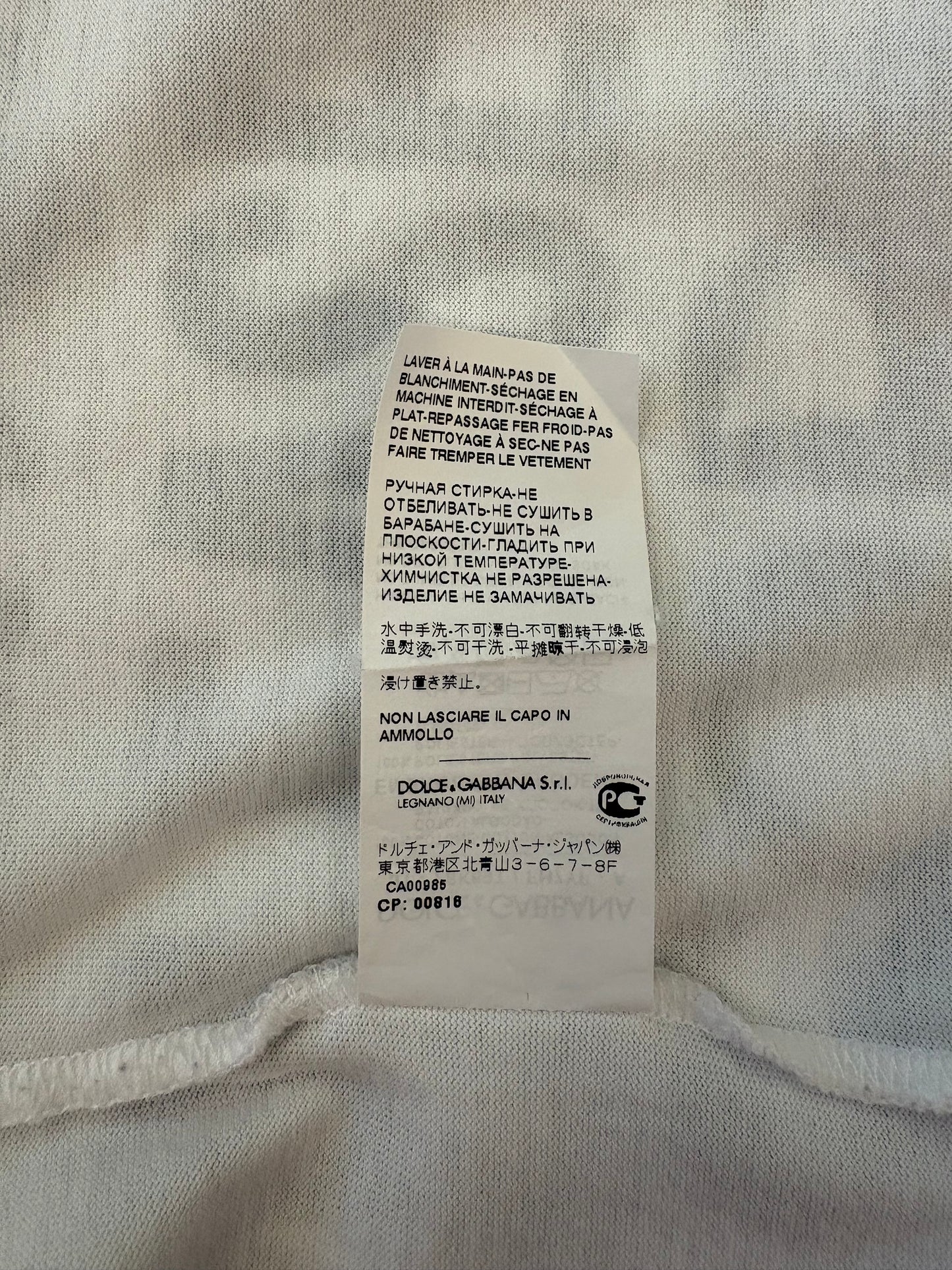 DOLCE & GABBANA T-shirt “#PLEASE SAY SORRY 2 ME” Size S