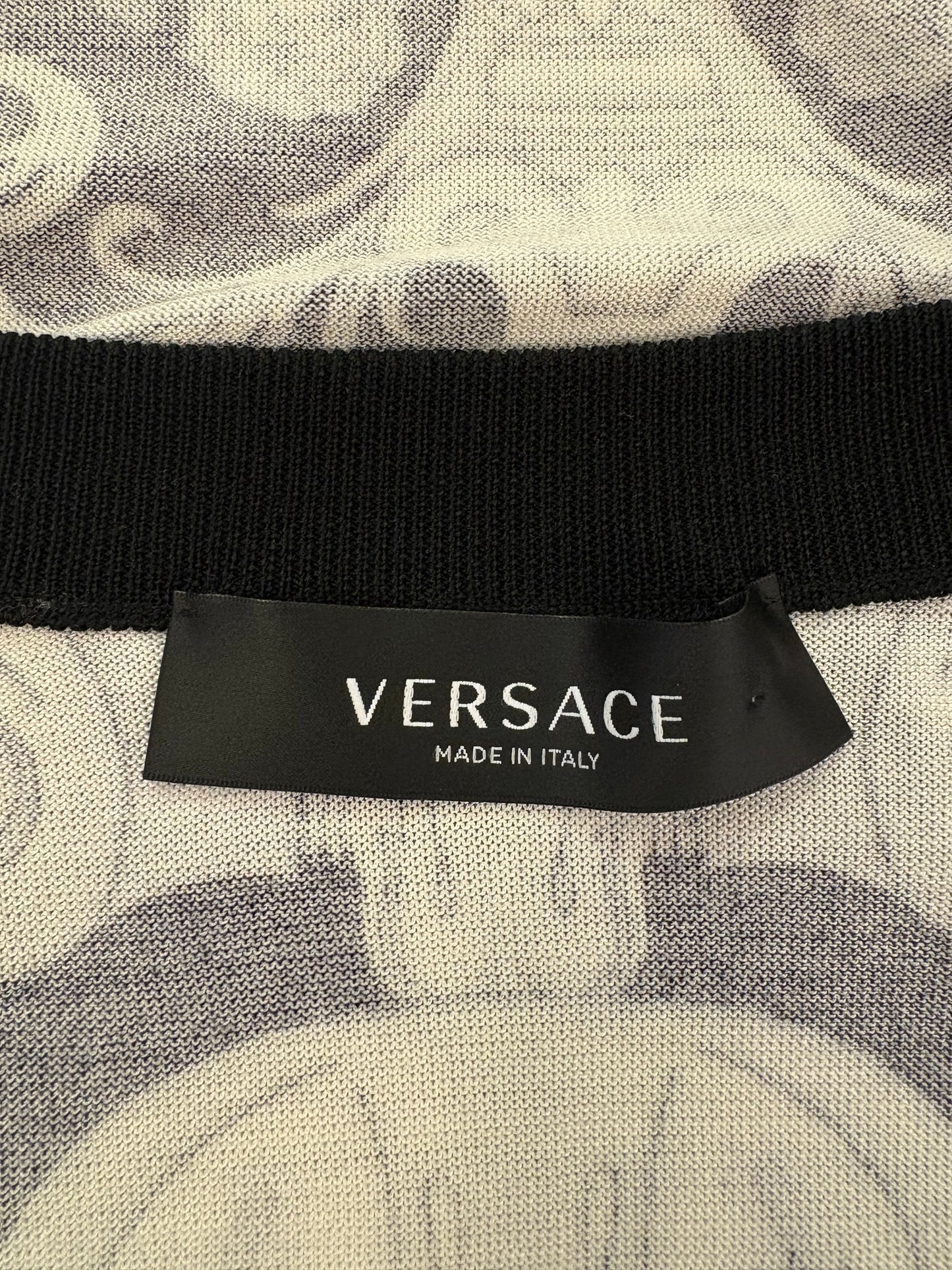 VERSACE Silk Sweater Vest In Baroque Print Size IT 40