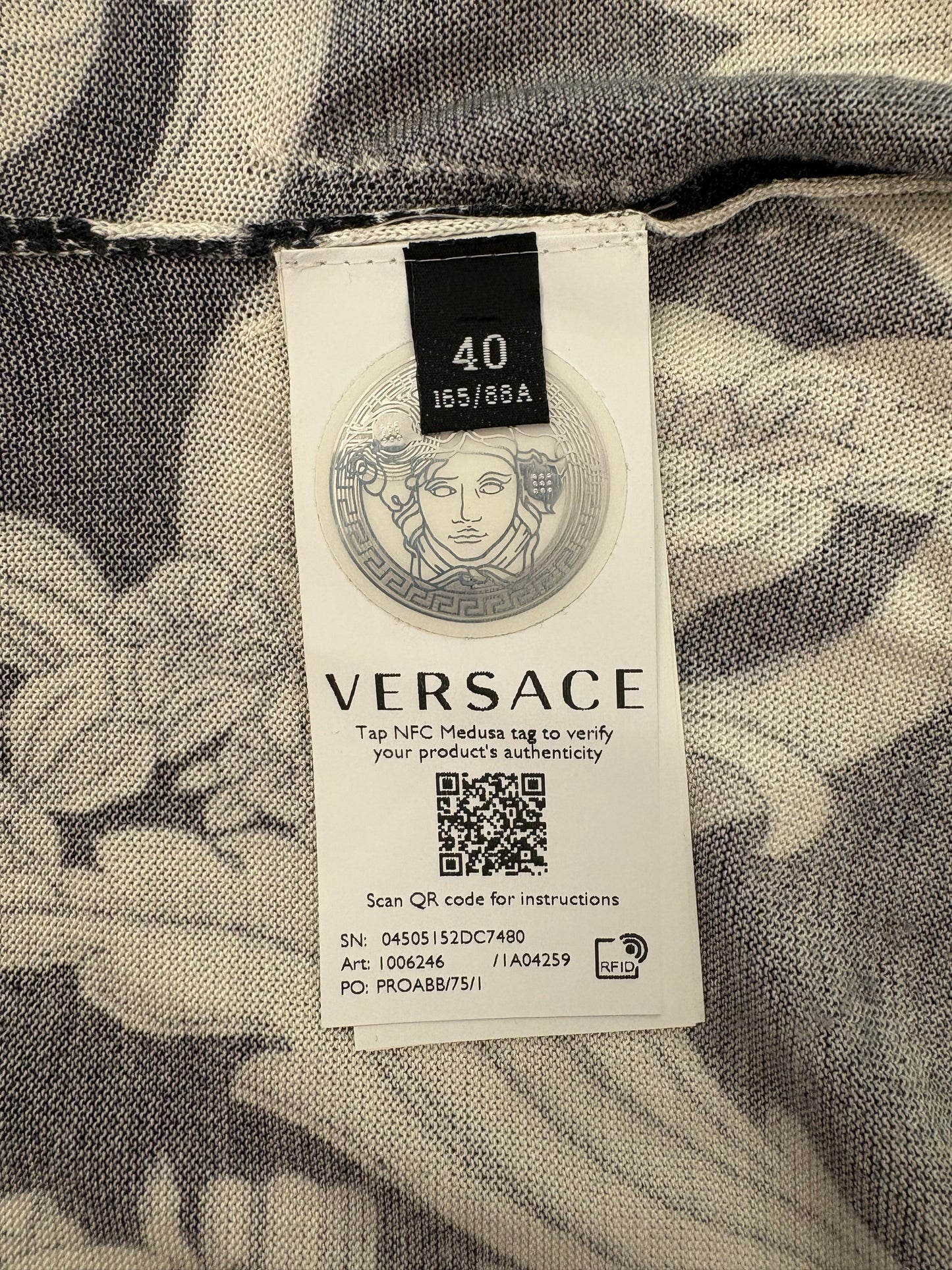 VERSACE Silk Sweater Vest In Baroque Print Size IT 40