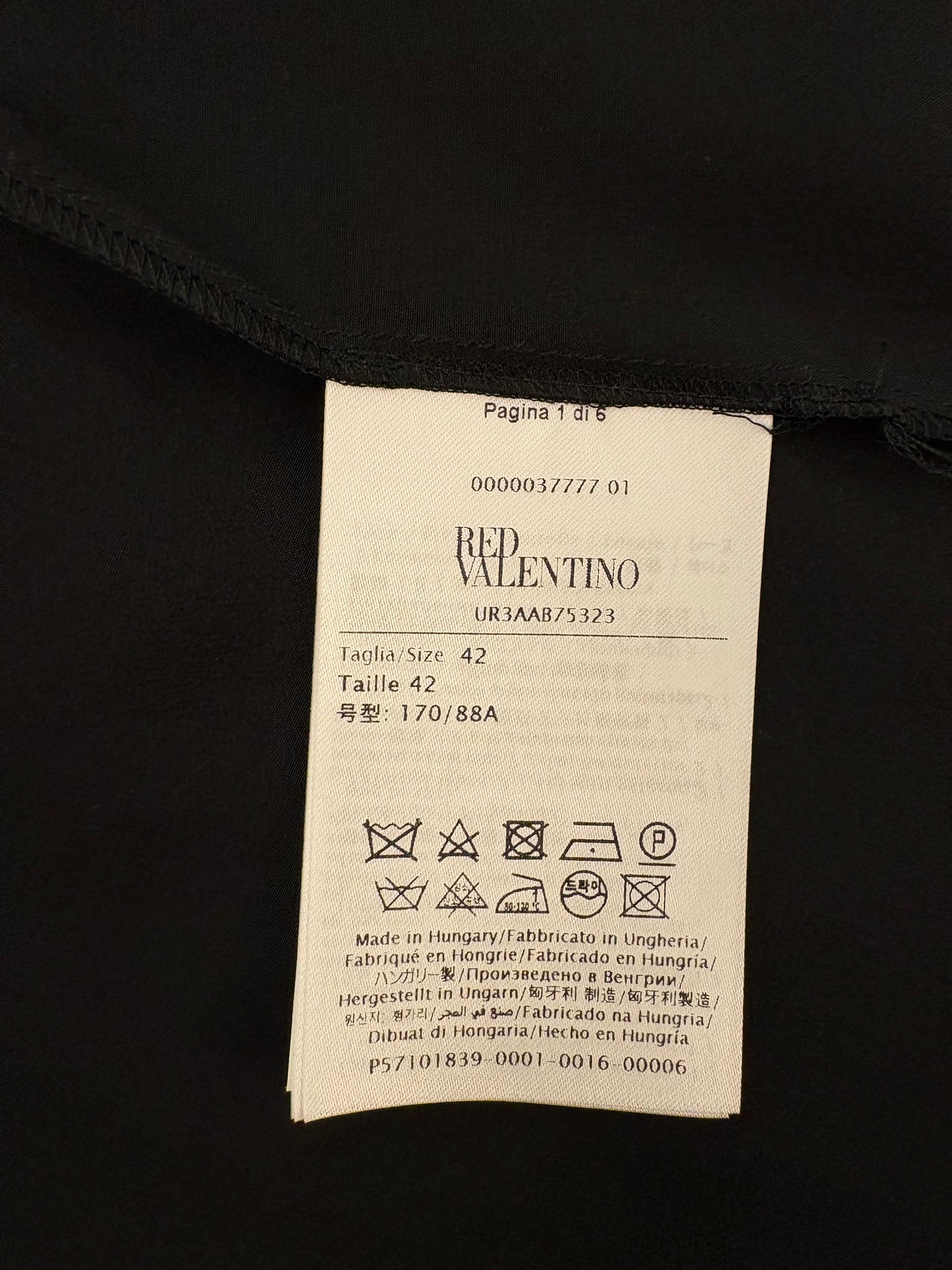 RED VALENTINO Silk Blouse Black Size IT 42