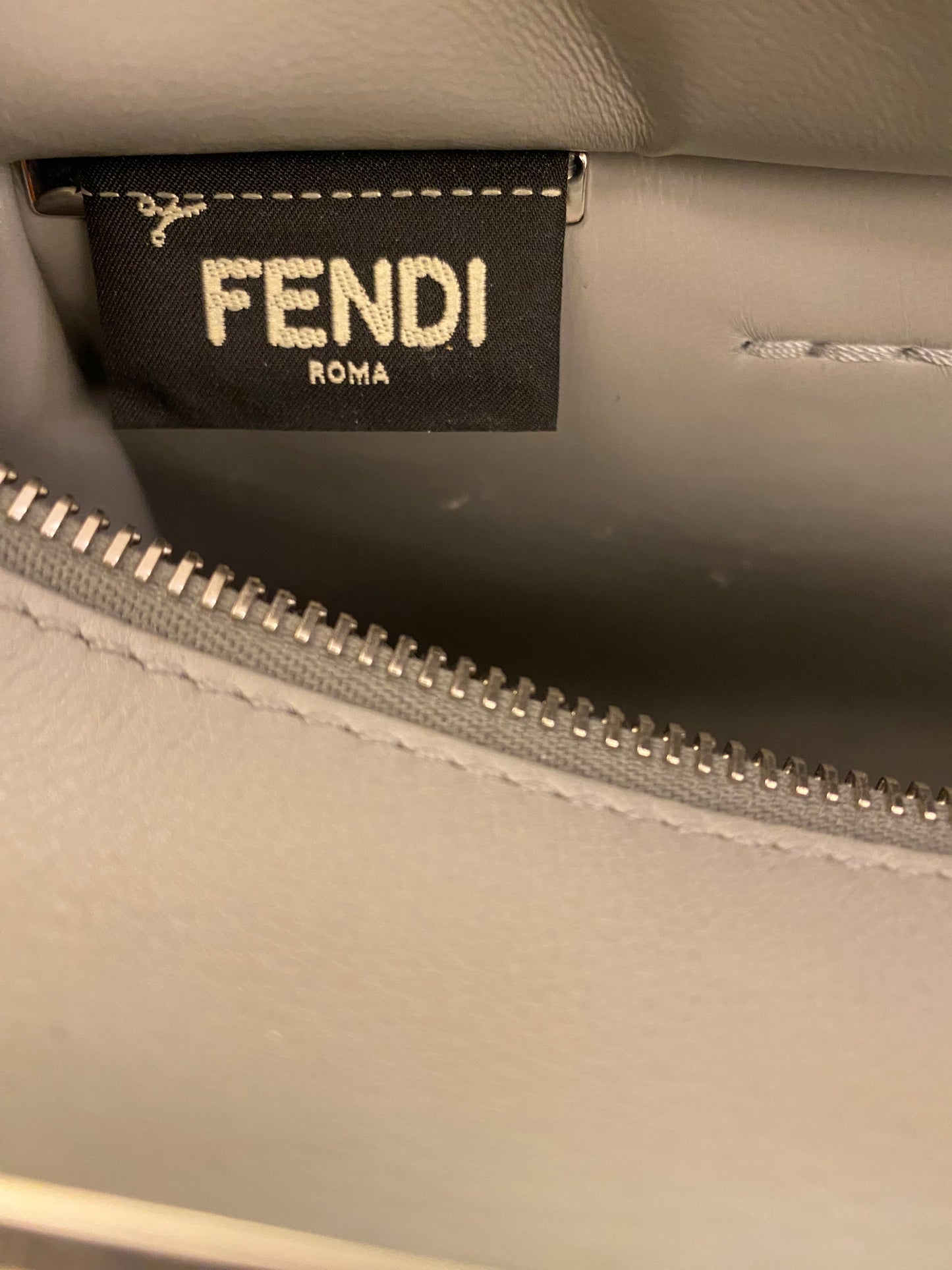 FENDI Grey Mini Studded 3Jours Bag