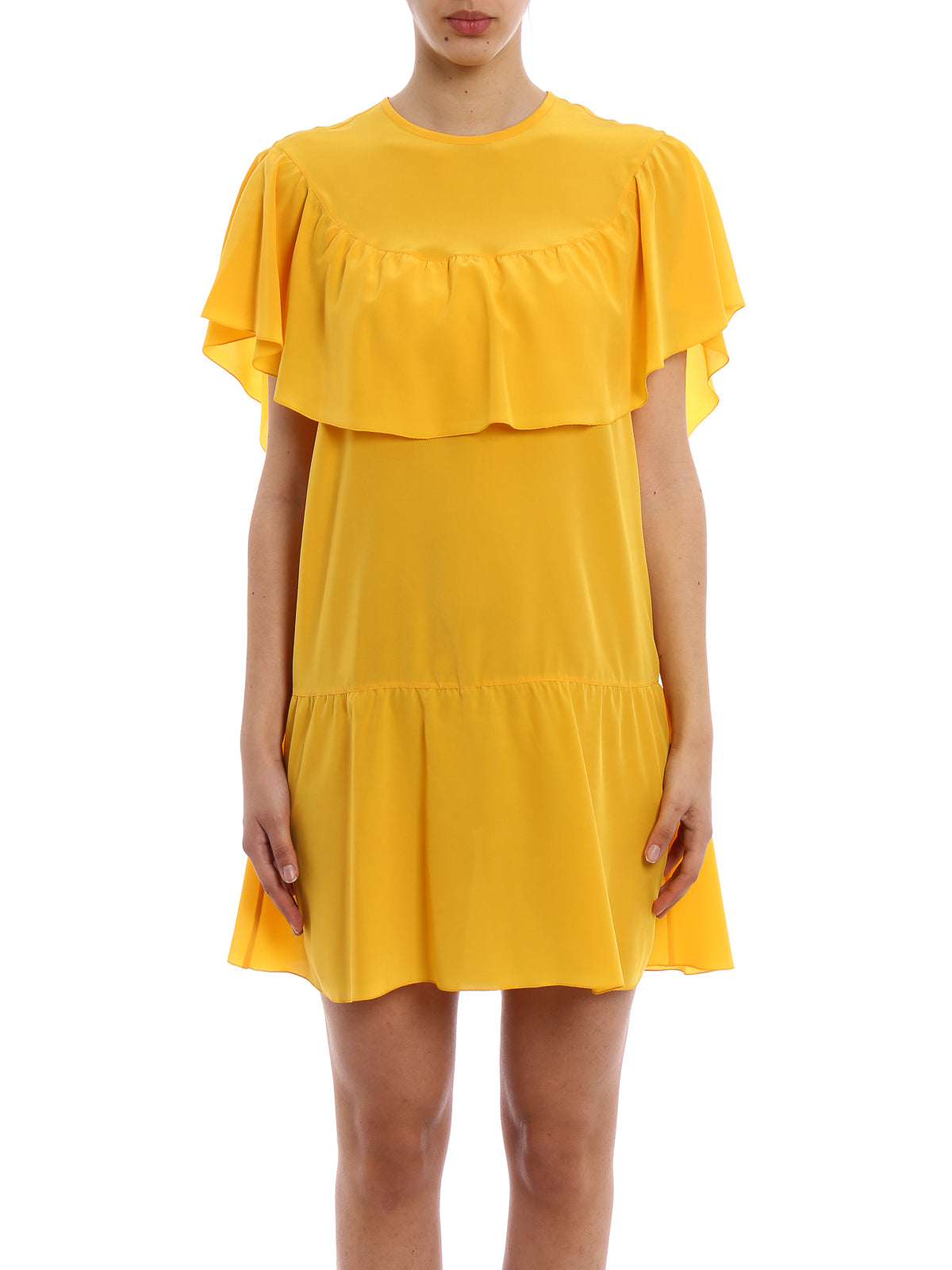 RED VALENTINO Silk Yellow Dress Size S