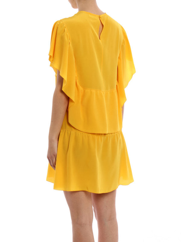 RED VALENTINO Silk Yellow Dress Size S