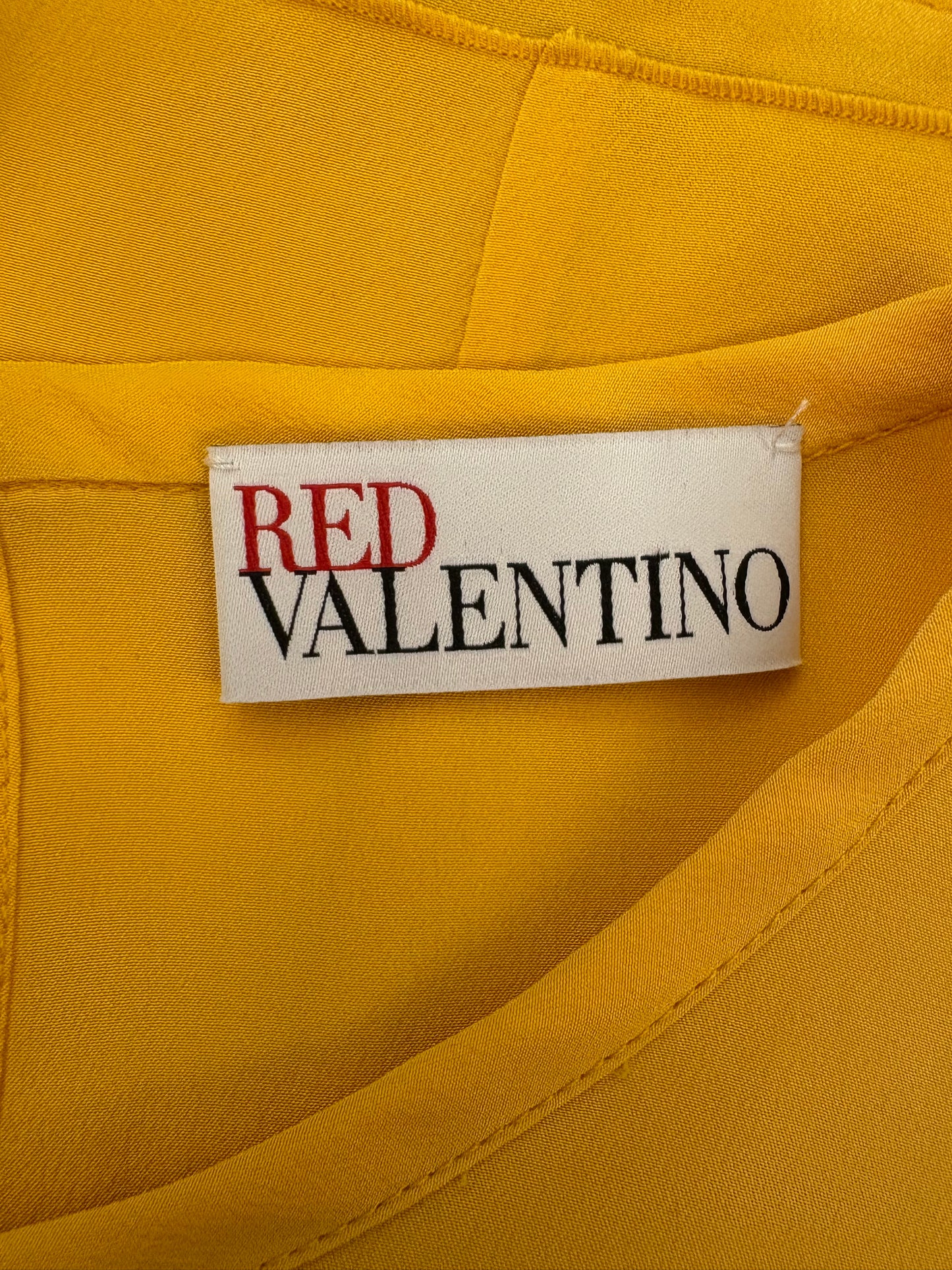 RED VALENTINO Silk Yellow Dress Size S