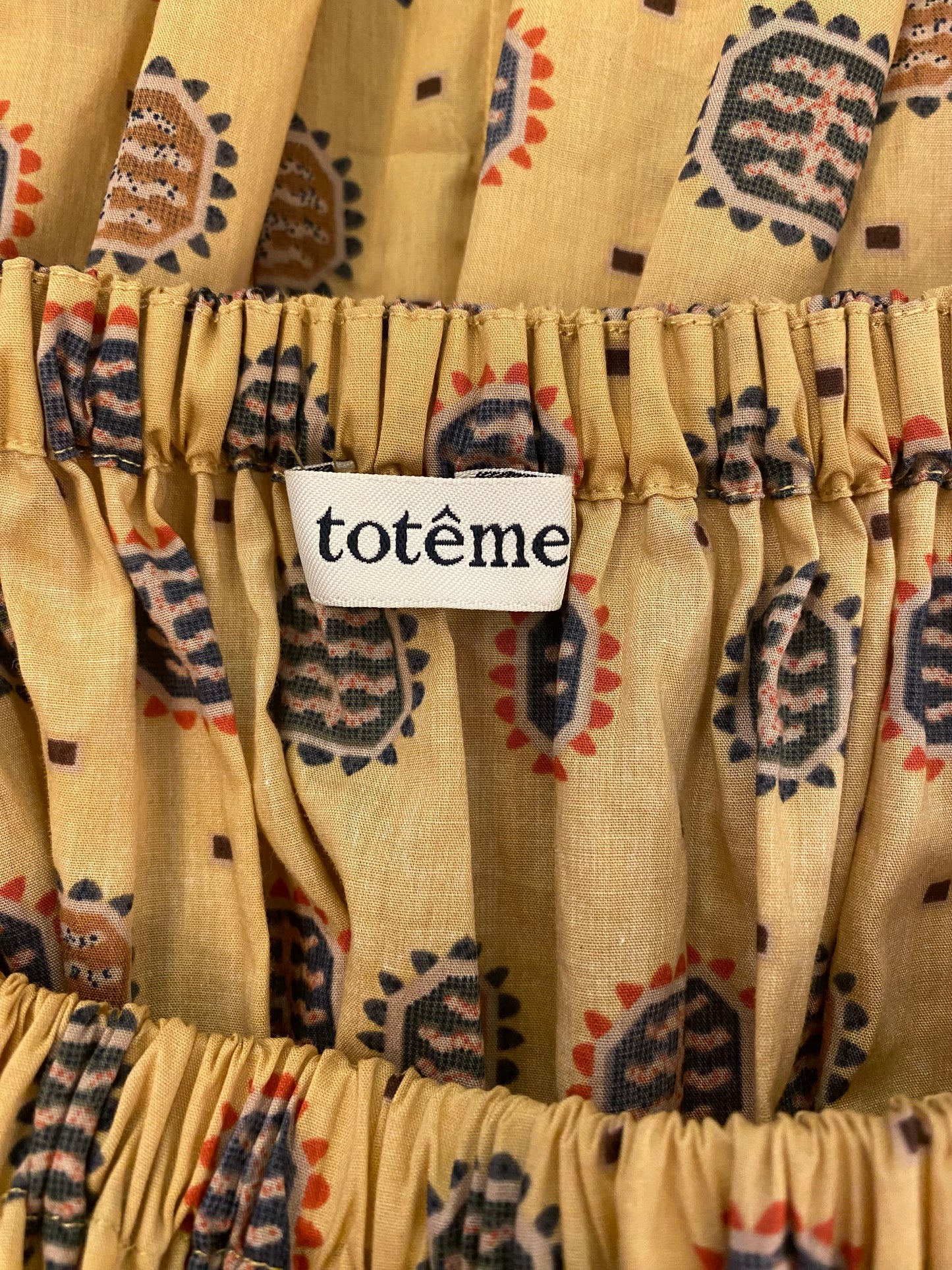 TOTÊME Cimano Yellow Cotton Dress Size XS