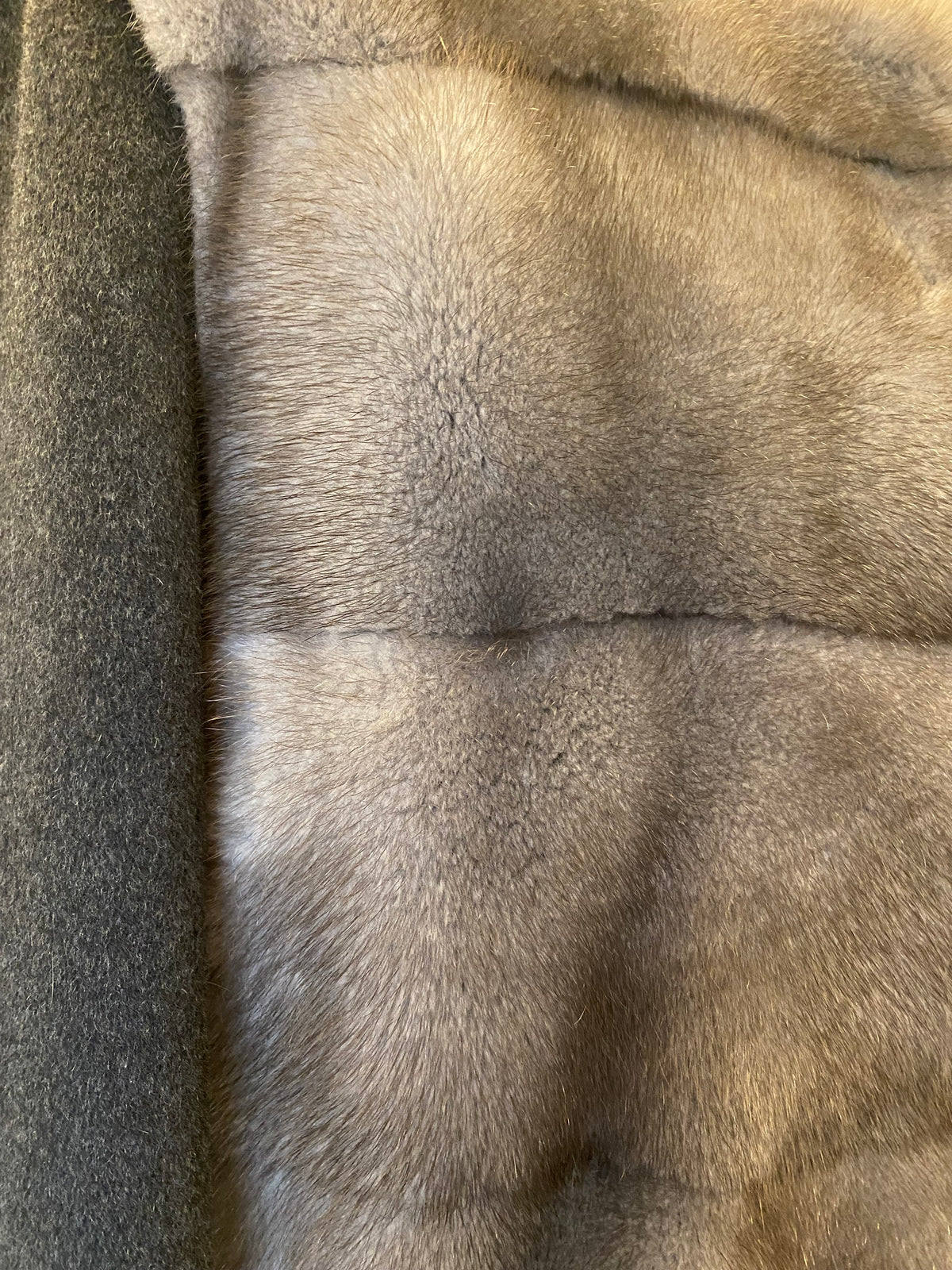 YVES SALOMON Luxury Mink Fur & Cashmere Blend Coat Size 38