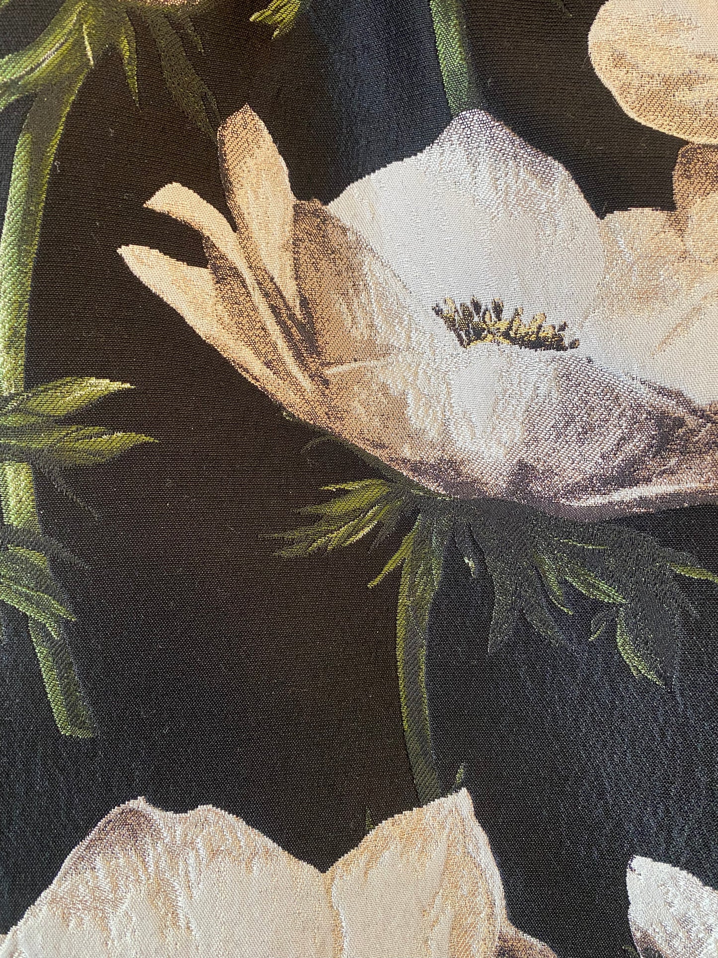 NATHALIE SCHUTERMAN Black Skirt with White Floral Size 40