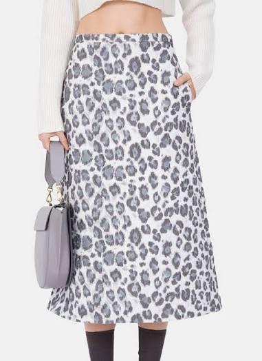 NATHALIE SCHUTERMAN Leopard Jacquard Skirt Size 36