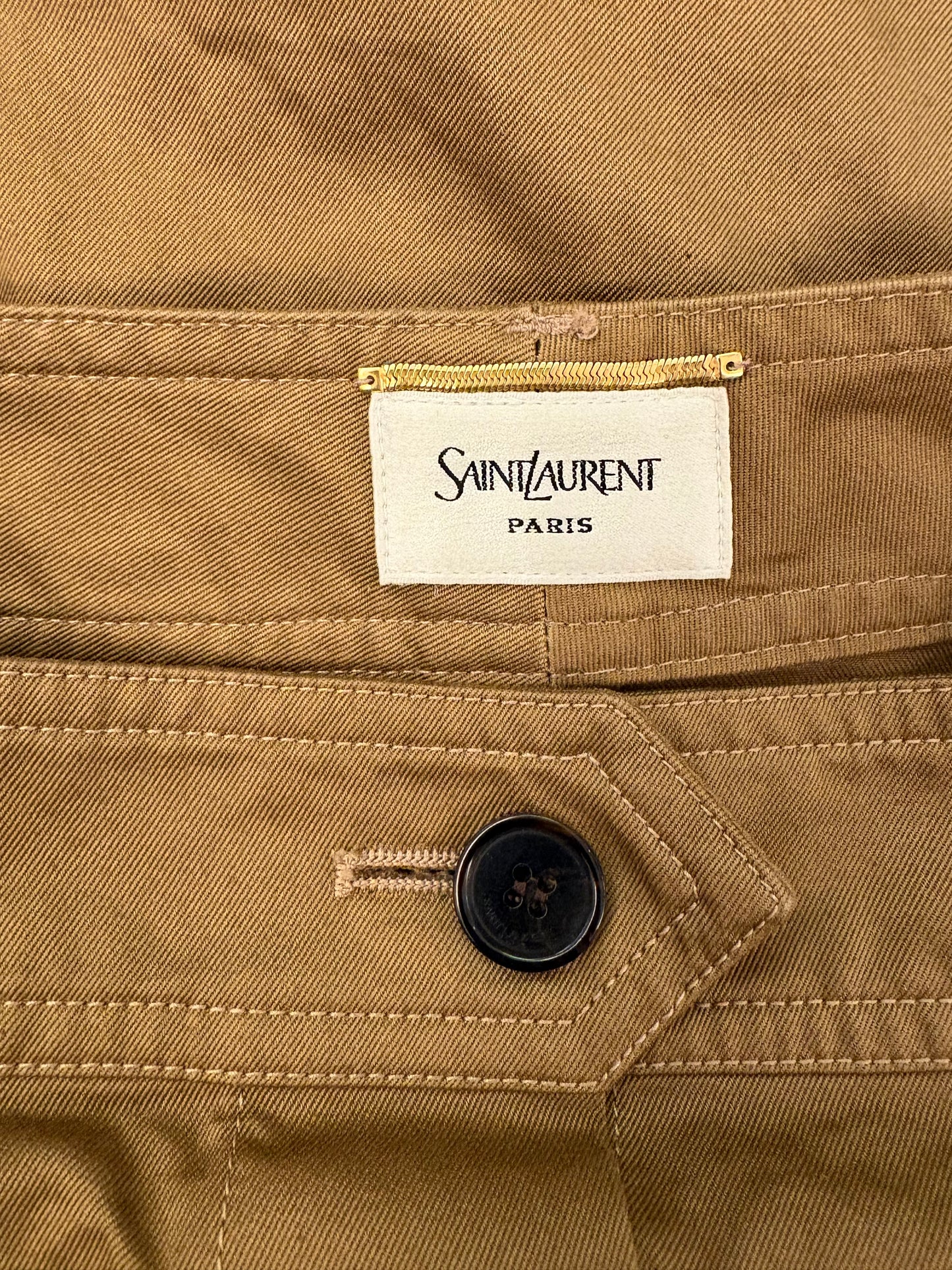 SAINT LAURENT Cotton Midi Skirt Size Fr 38