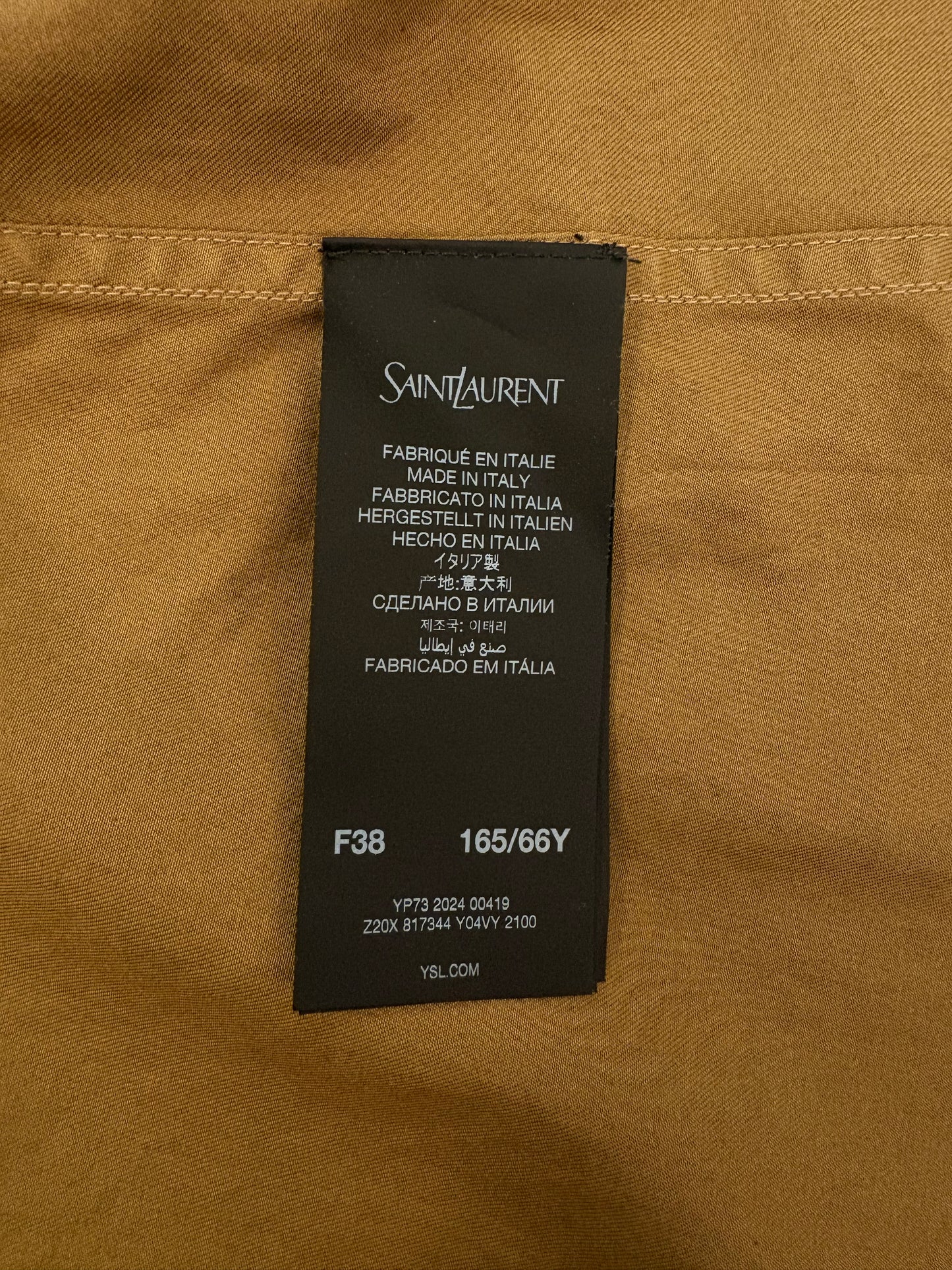 SAINT LAURENT Cotton Midi Skirt Size Fr 38