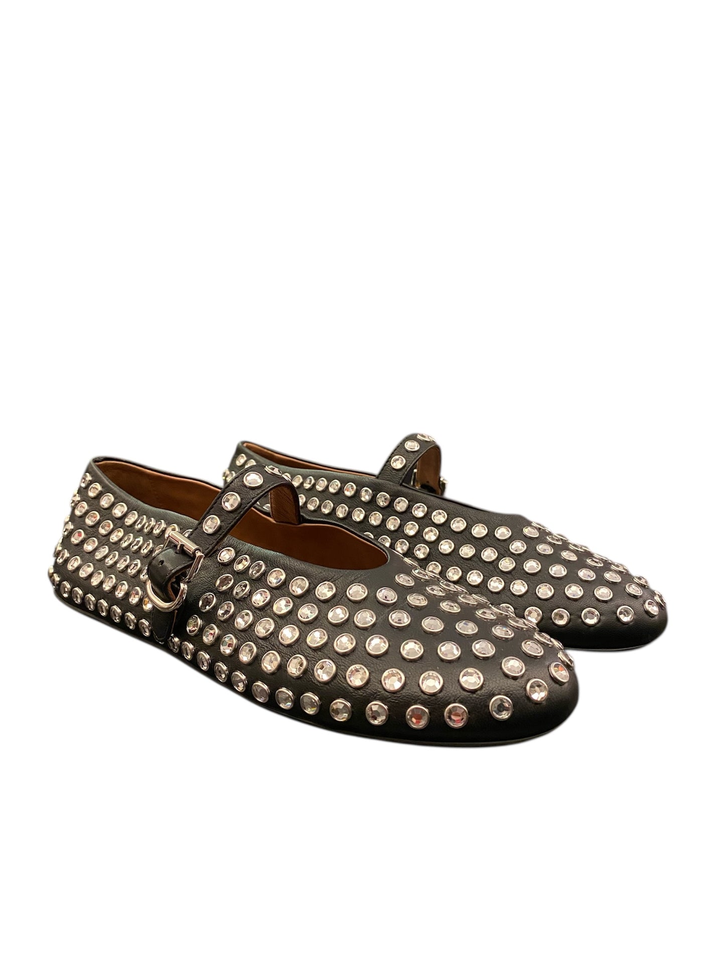 ALAÏA Strass Lambskin Ballet Flats Size 39,5