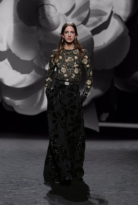 CHANEL Camellia Sweater Size 38