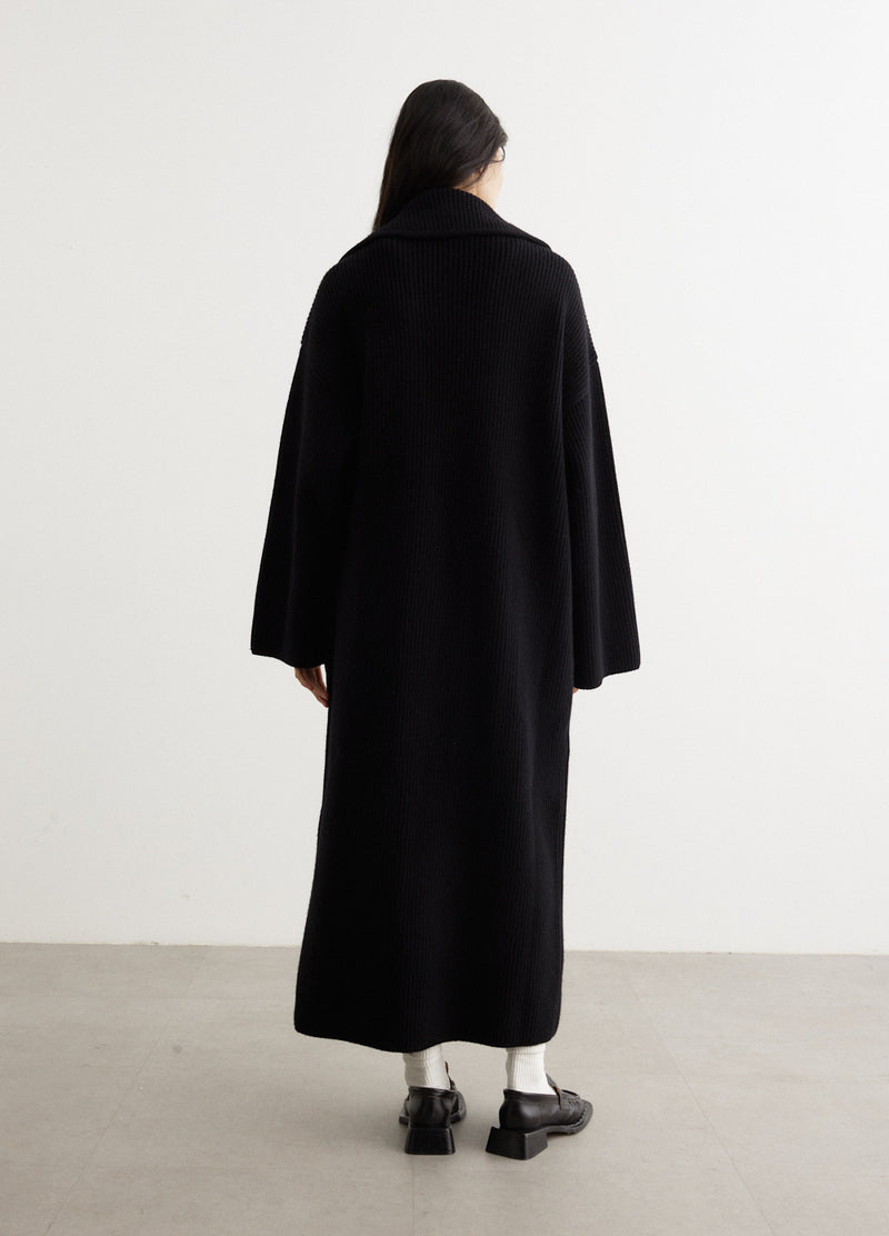 TOTÊME Rib-Knit Cardi Coat Size S