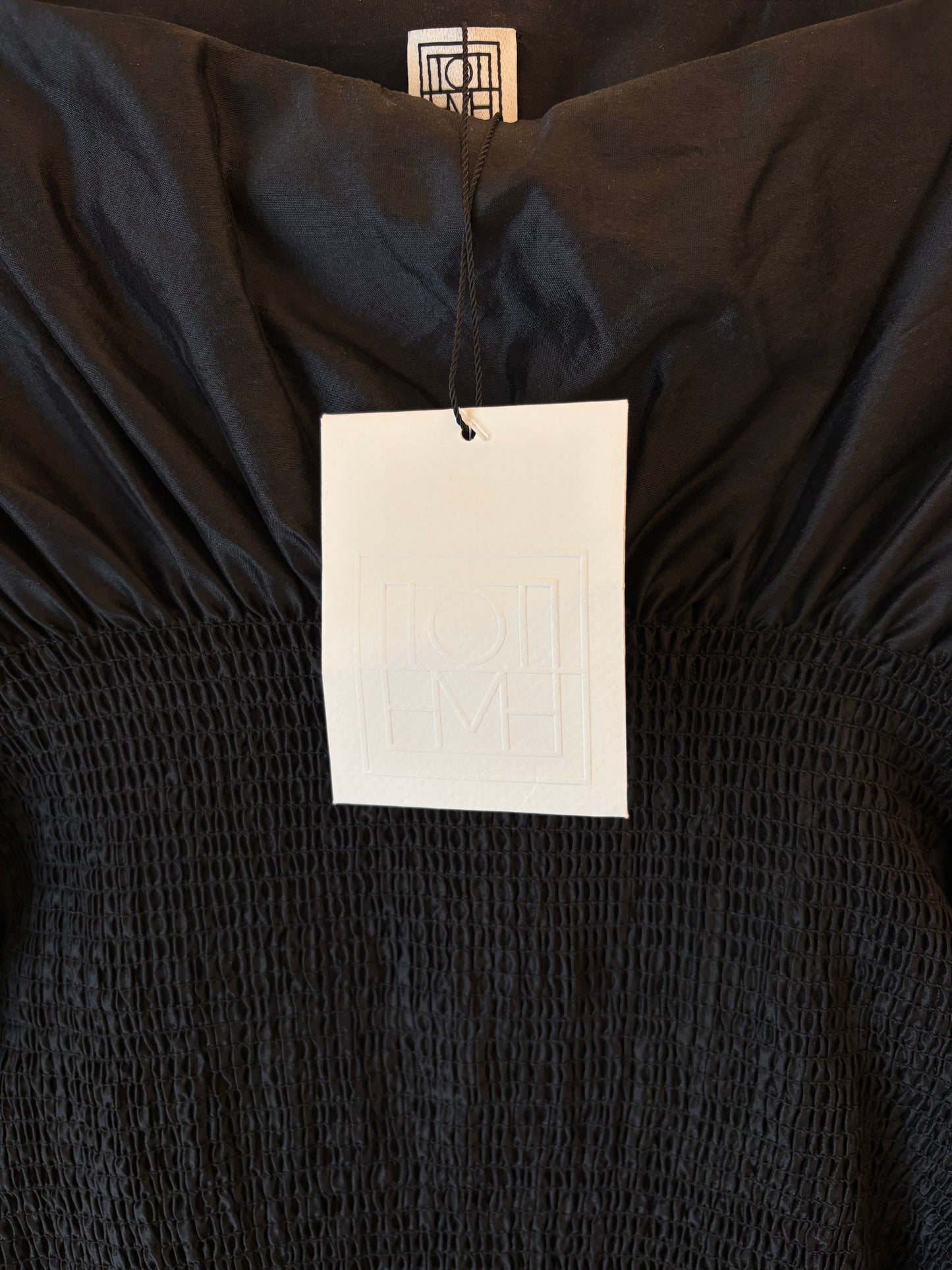 TOTÊME Coripe Silk Long Dress Black Size M