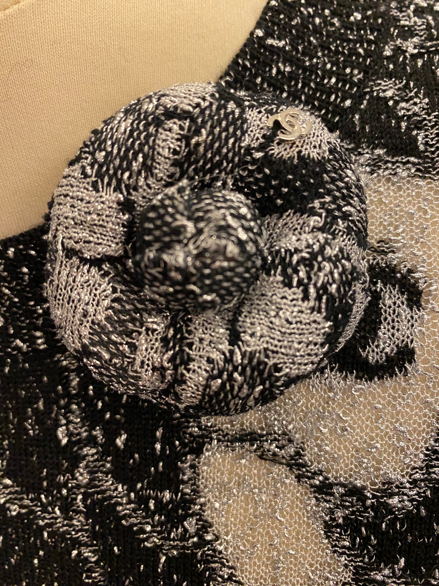 CHANEL Camellia Sweater Size 38