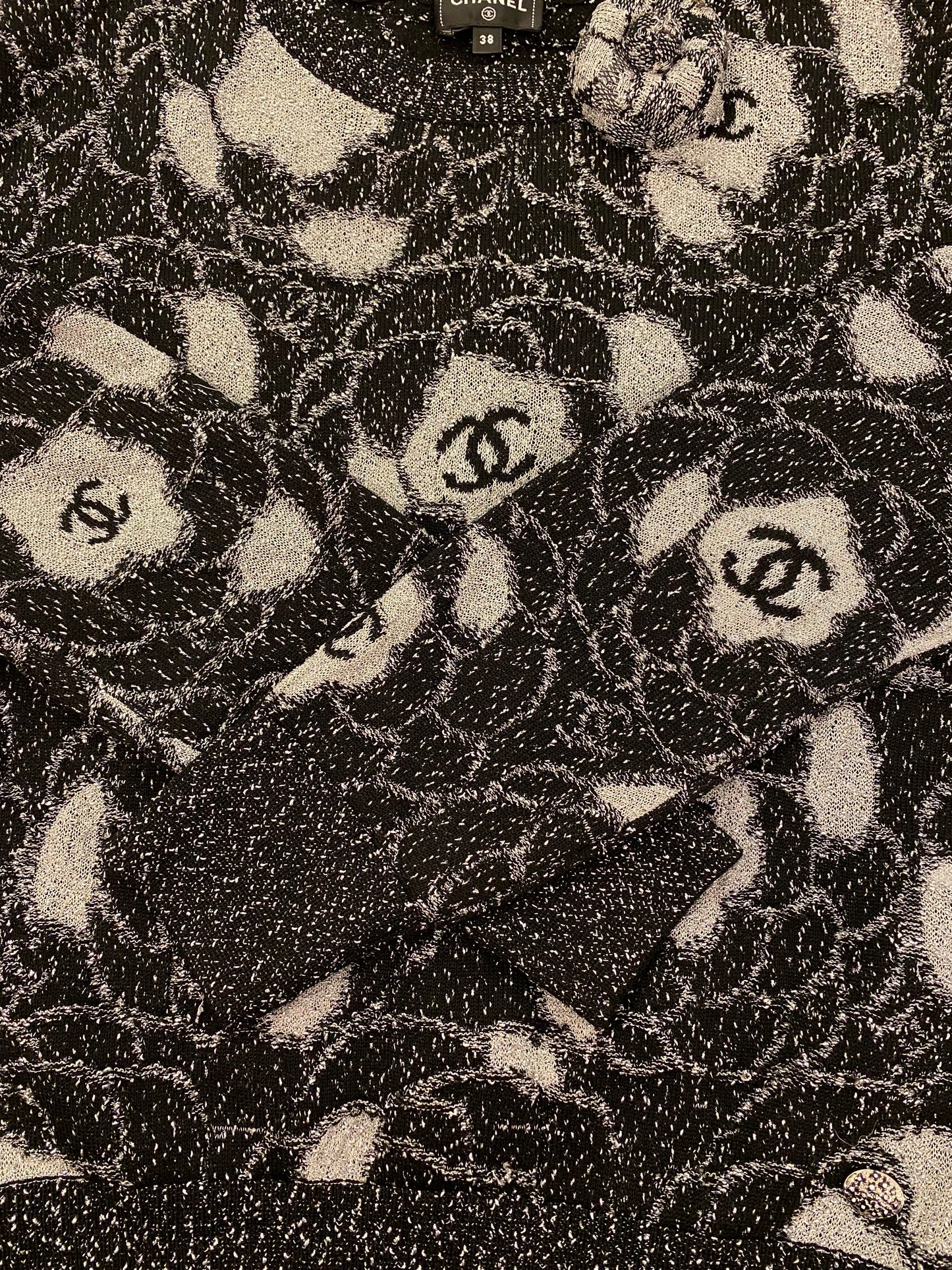 CHANEL Camellia Sweater Size 38