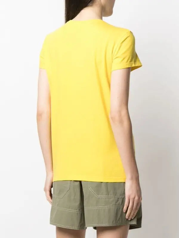 M MISSONI Sport Compass Logo Graphic T-Shirt- Yellow Size S