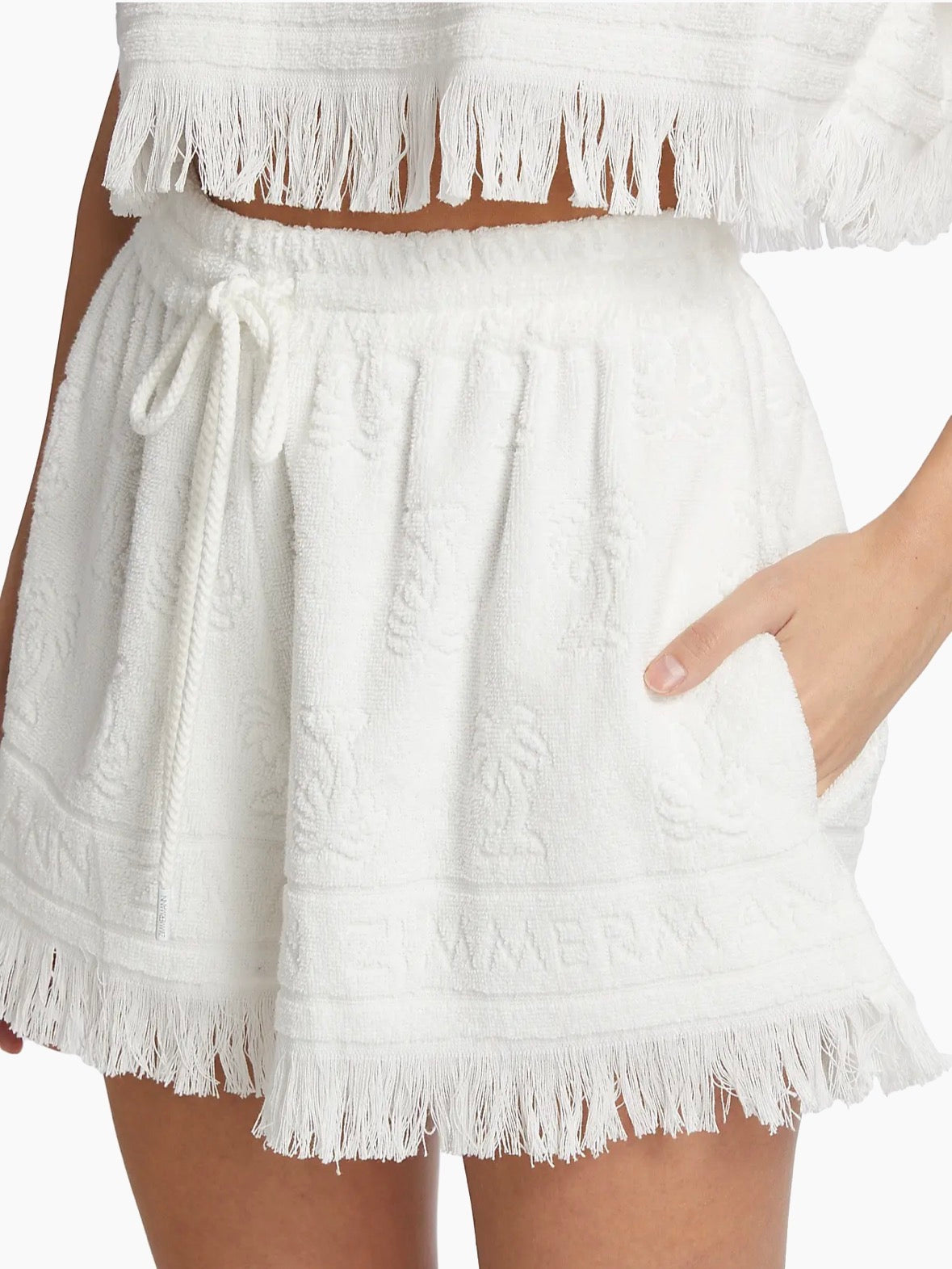 ZIMMERMANN Alight Toweling Shorts & Crop Top Size 0/XS
