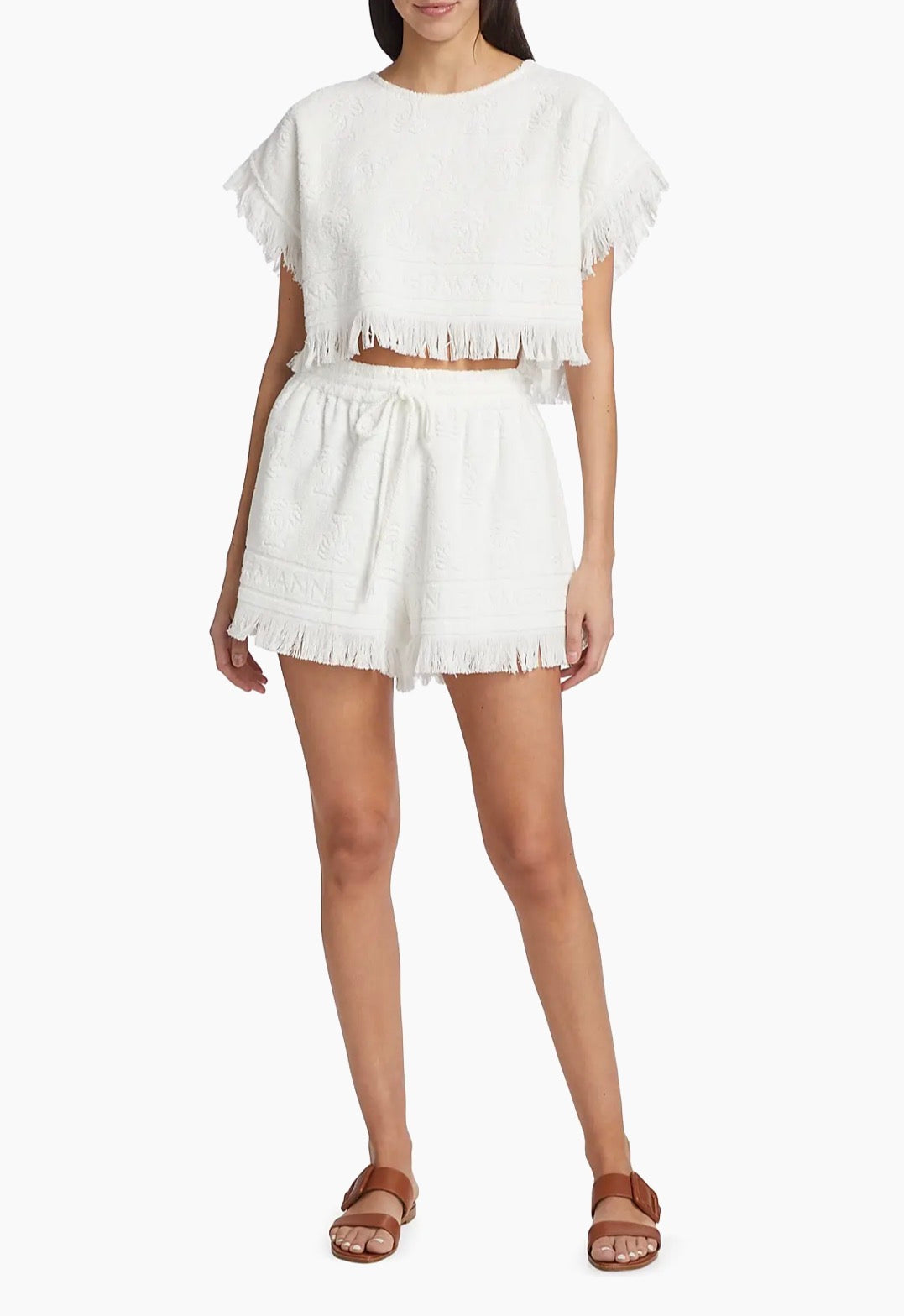 ZIMMERMANN Alight Toweling Shorts & Crop Top Size 0/XS