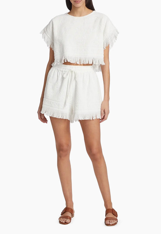 ZIMMERMANN Alight Toweling Shorts & Crop Top Size 0/XS