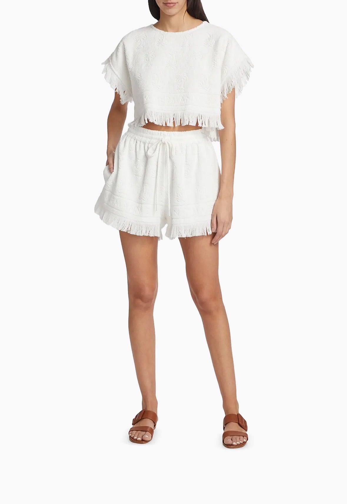 ZIMMERMANN Alight Toweling Shorts & Crop Top Size 0/XS