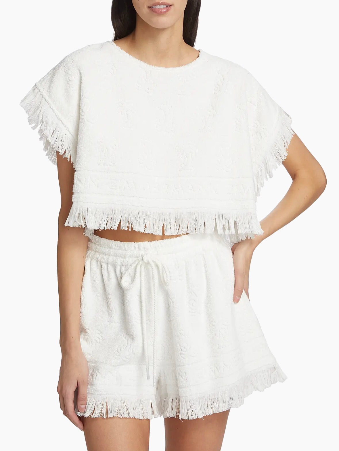 ZIMMERMANN Alight Toweling Shorts & Crop Top Size 0/XS