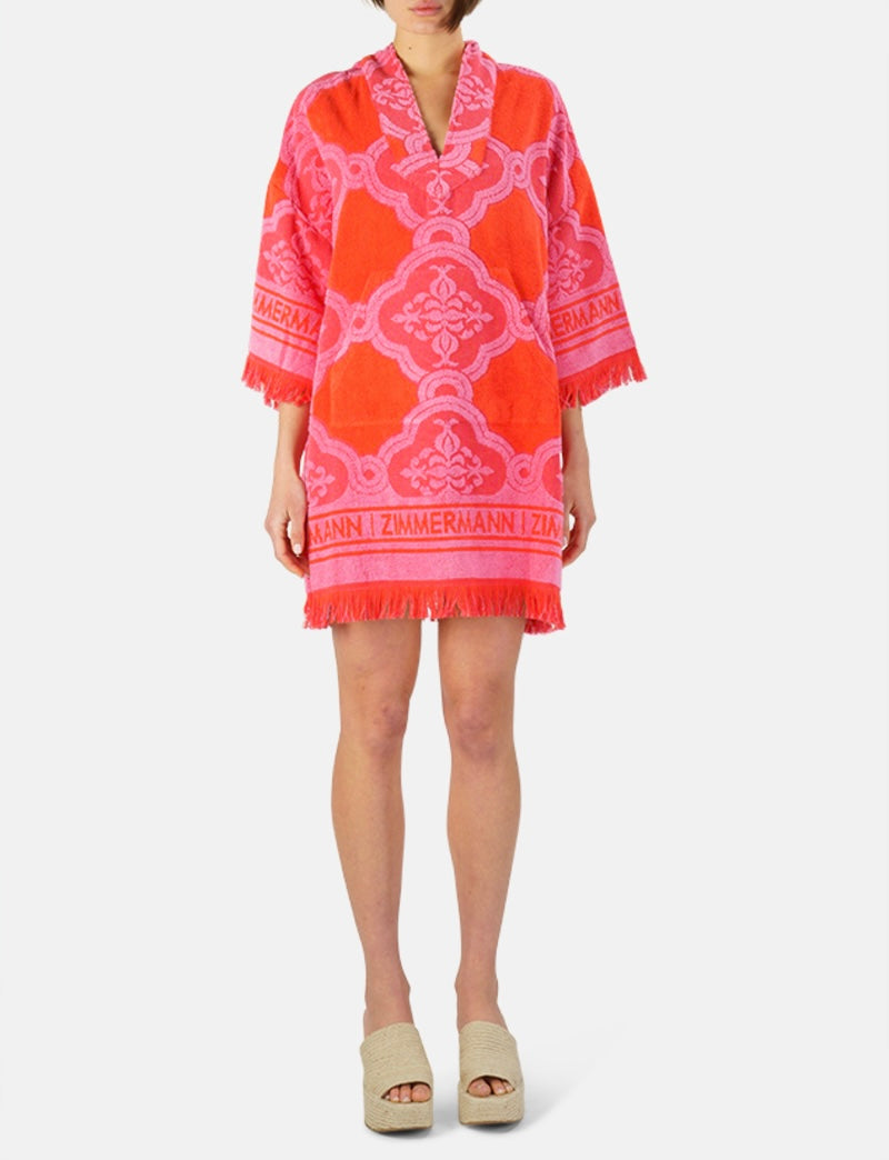 ZIMMERMANN Poppy Cotton Toweling Kaftan Size 0/ IT 40