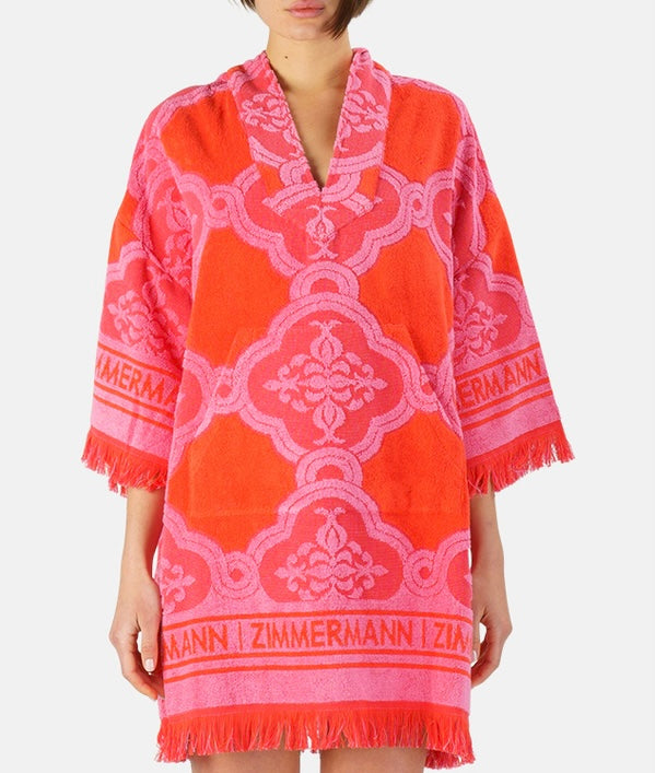 ZIMMERMANN Poppy Cotton Toweling Kaftan Size 0/ IT 40