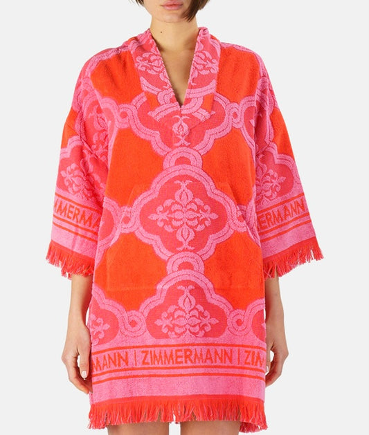 ZIMMERMANN Poppy Cotton Toweling Kaftan Size 0/ IT 40