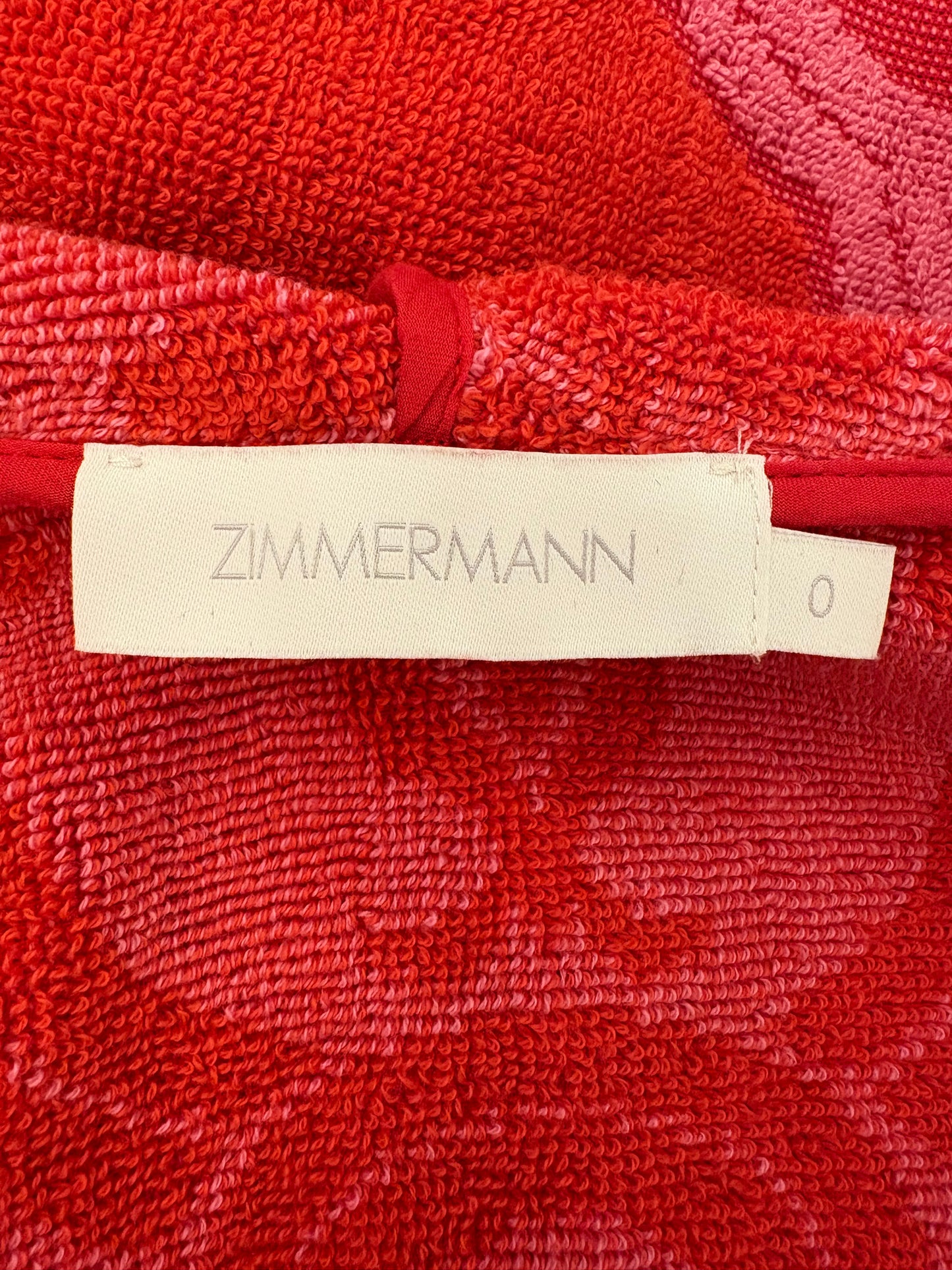 ZIMMERMANN Poppy Cotton Toweling Kaftan Size 0/ IT 40
