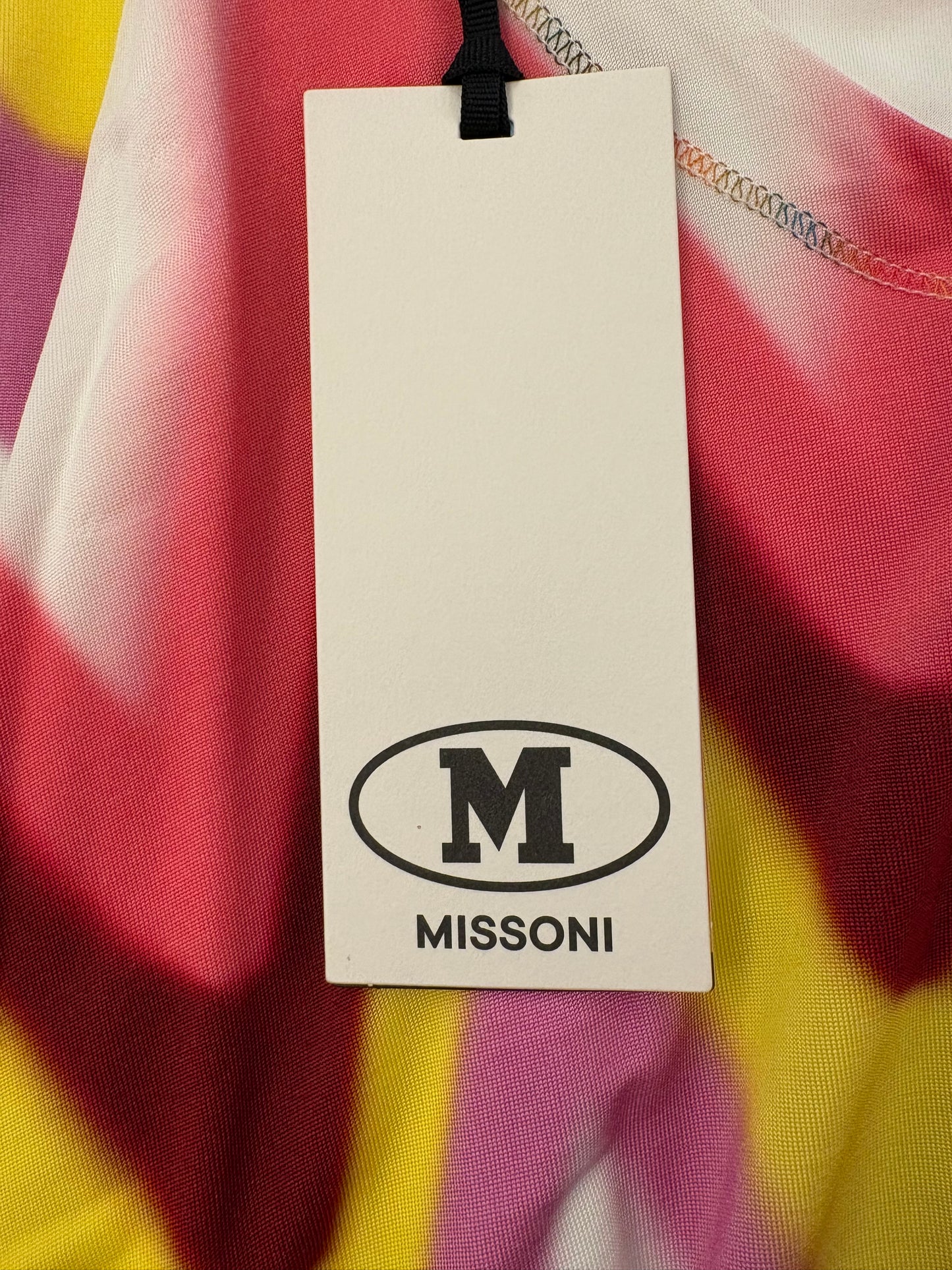 M MISSONI Multicolor Chevron Open-Back Printed Stretch-Jersey Maxi Dress Size S
