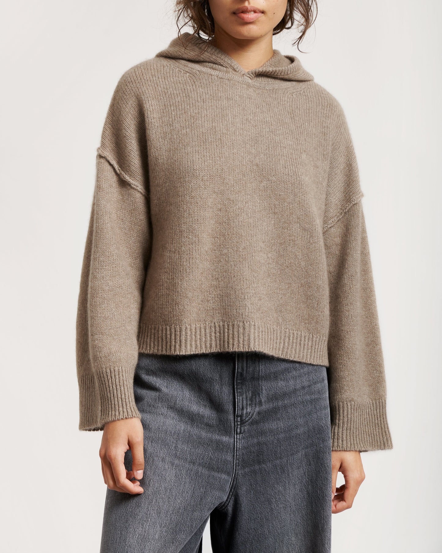 SANTOSH Cashmere Hoodie Sweater Size M