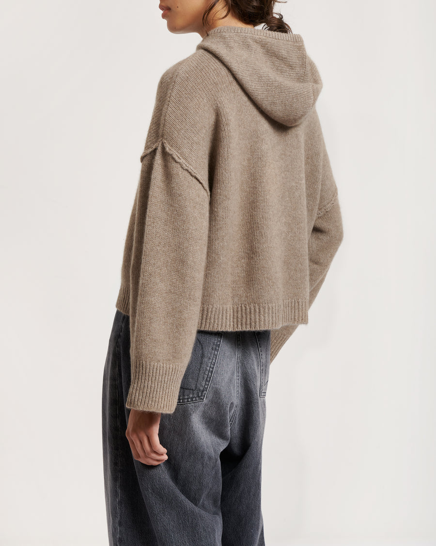 SANTOSH Cashmere Hoodie Sweater Size M