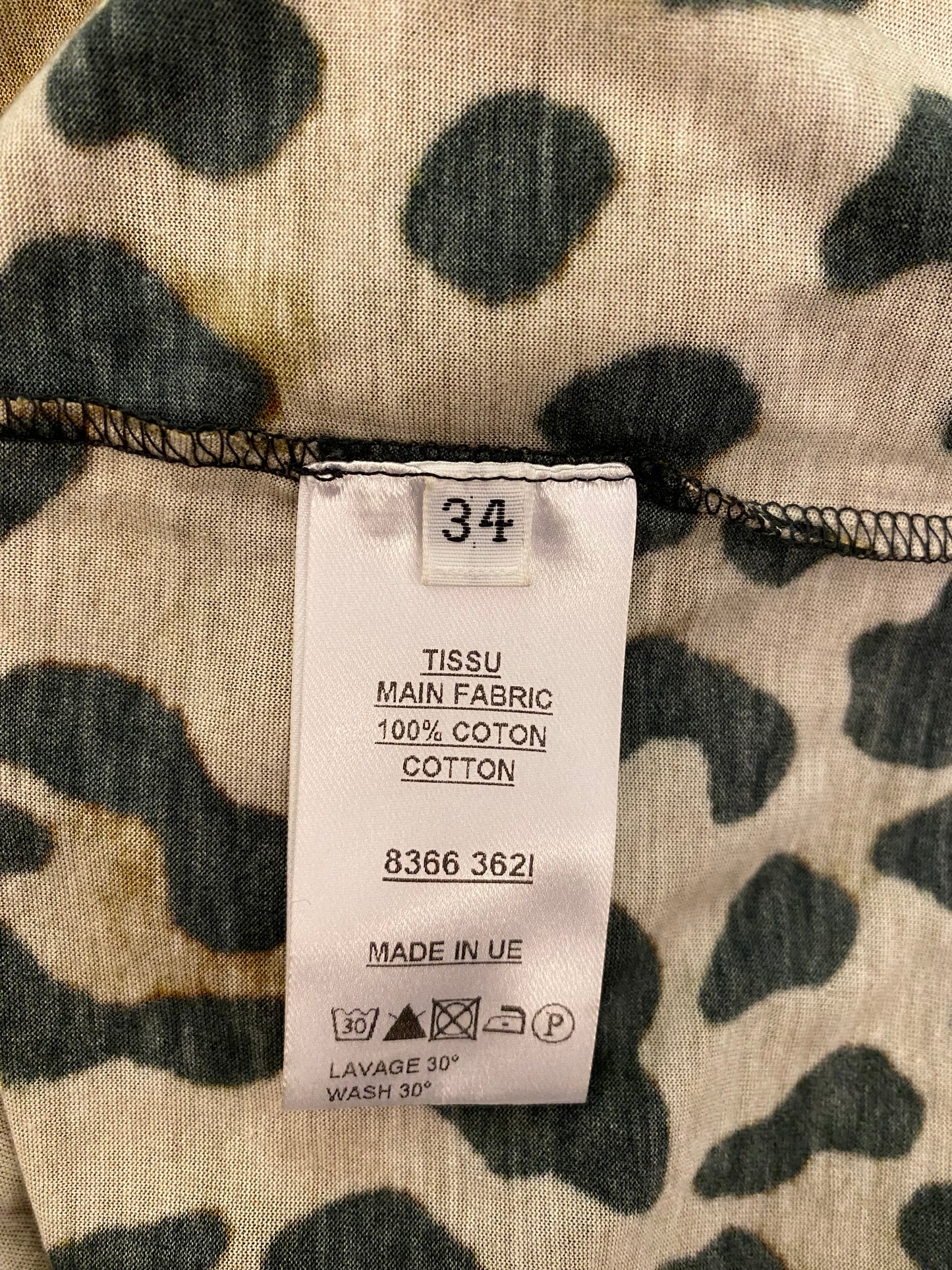 BALMAIN Leopard Print Cotton Top Size 34