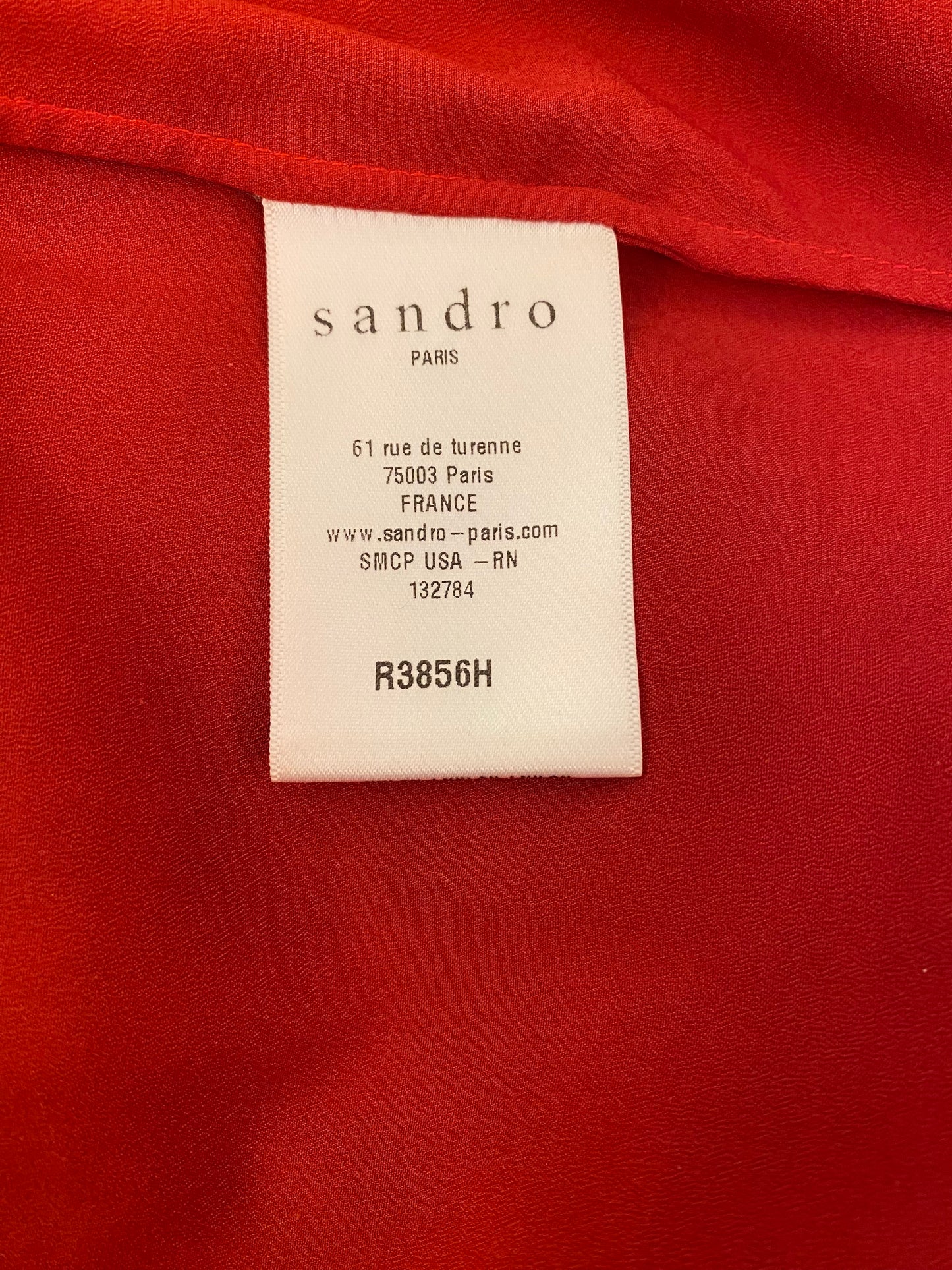 SANDRO Red Lace Dress Size 1/36