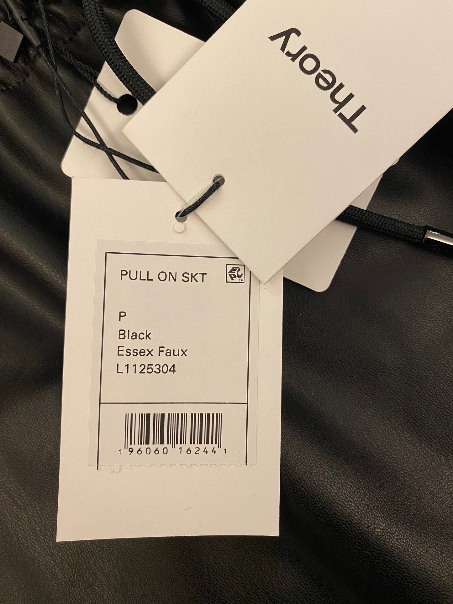 THEORY Faux Leather Skirt Size S