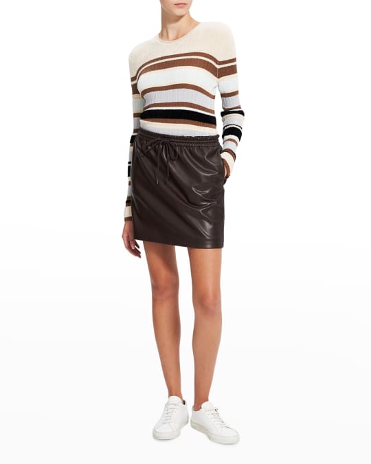 THEORY Faux Leather Skirt Size S